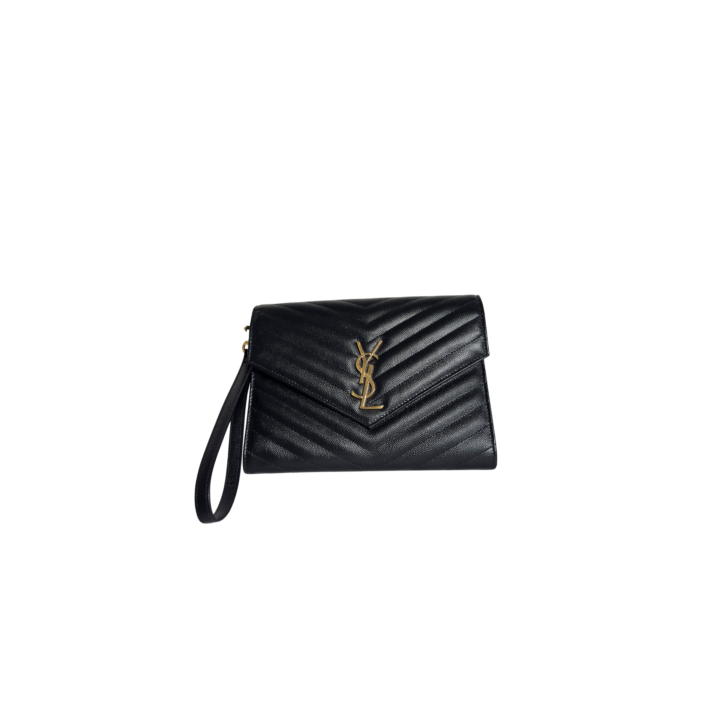 SAINT LAURENT - POCHETTE CASSANDRE MATELASSÉ - CUIR GRAIN DE POUDRE NOIR