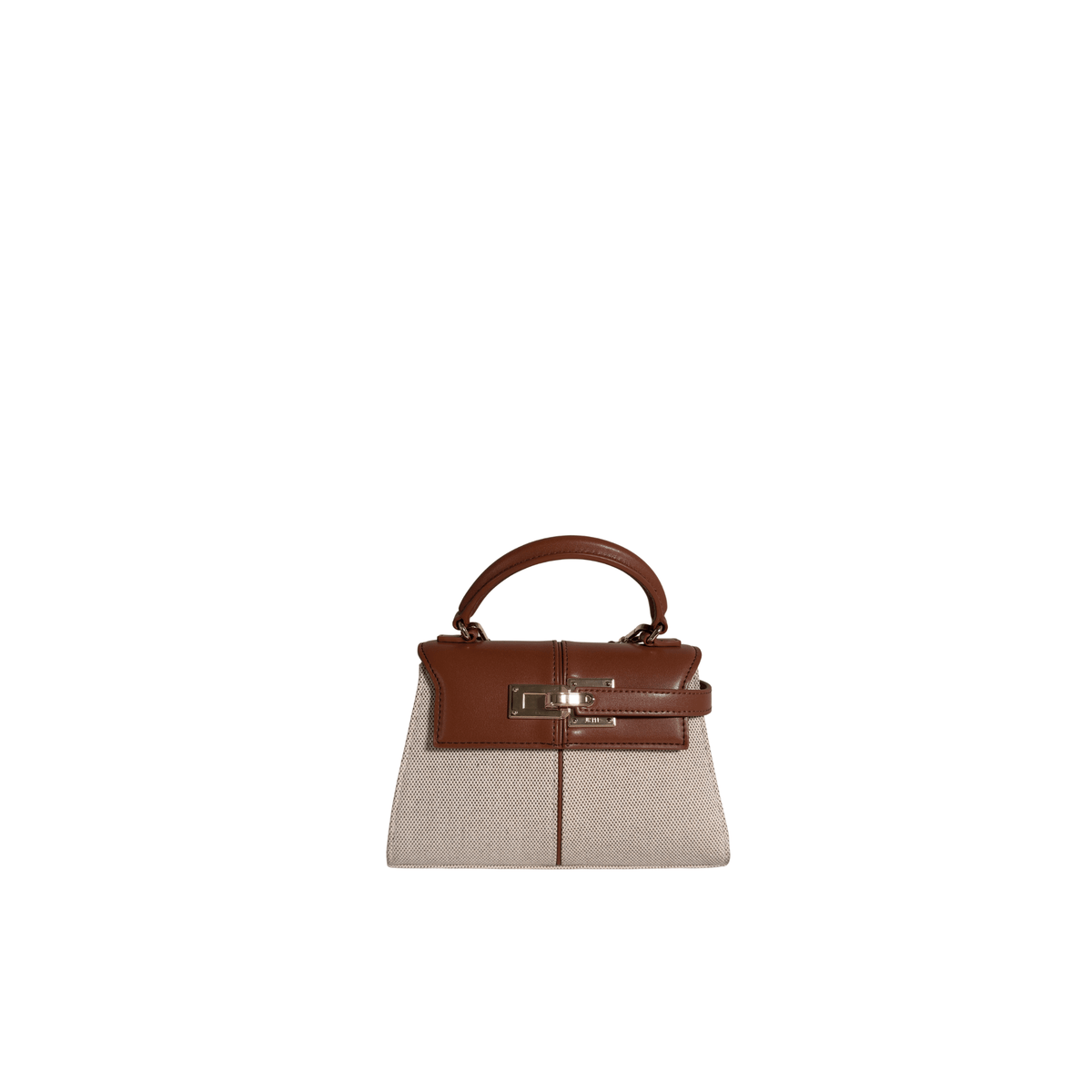 JW PEI - ELIS MINI - TOILE CANVAS ET CUIR VEGAN COGNAC