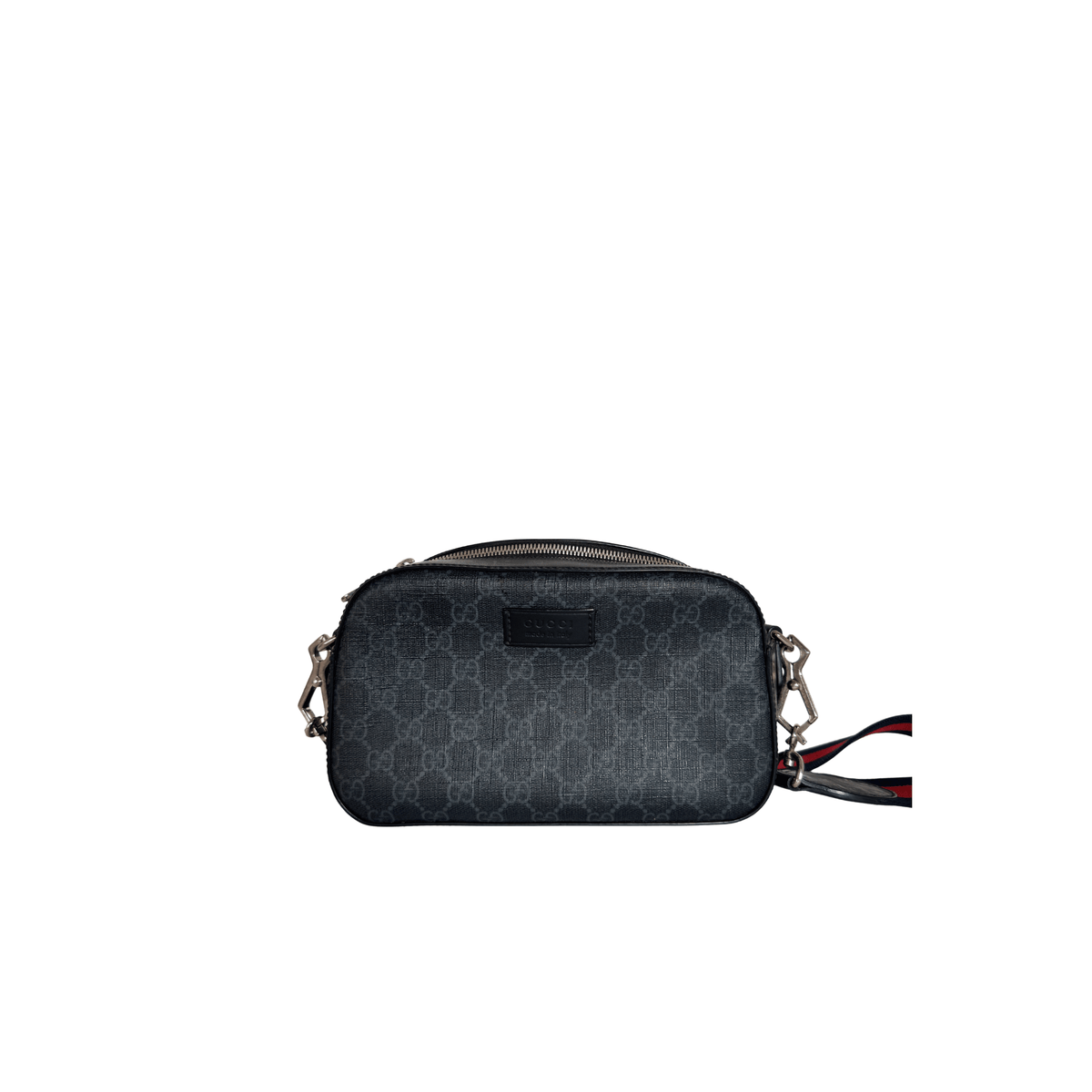 GUCCI - GG SUPREME CAMERA BAG - TOILE GG NOIR - BANDOULIÈRE WEB
