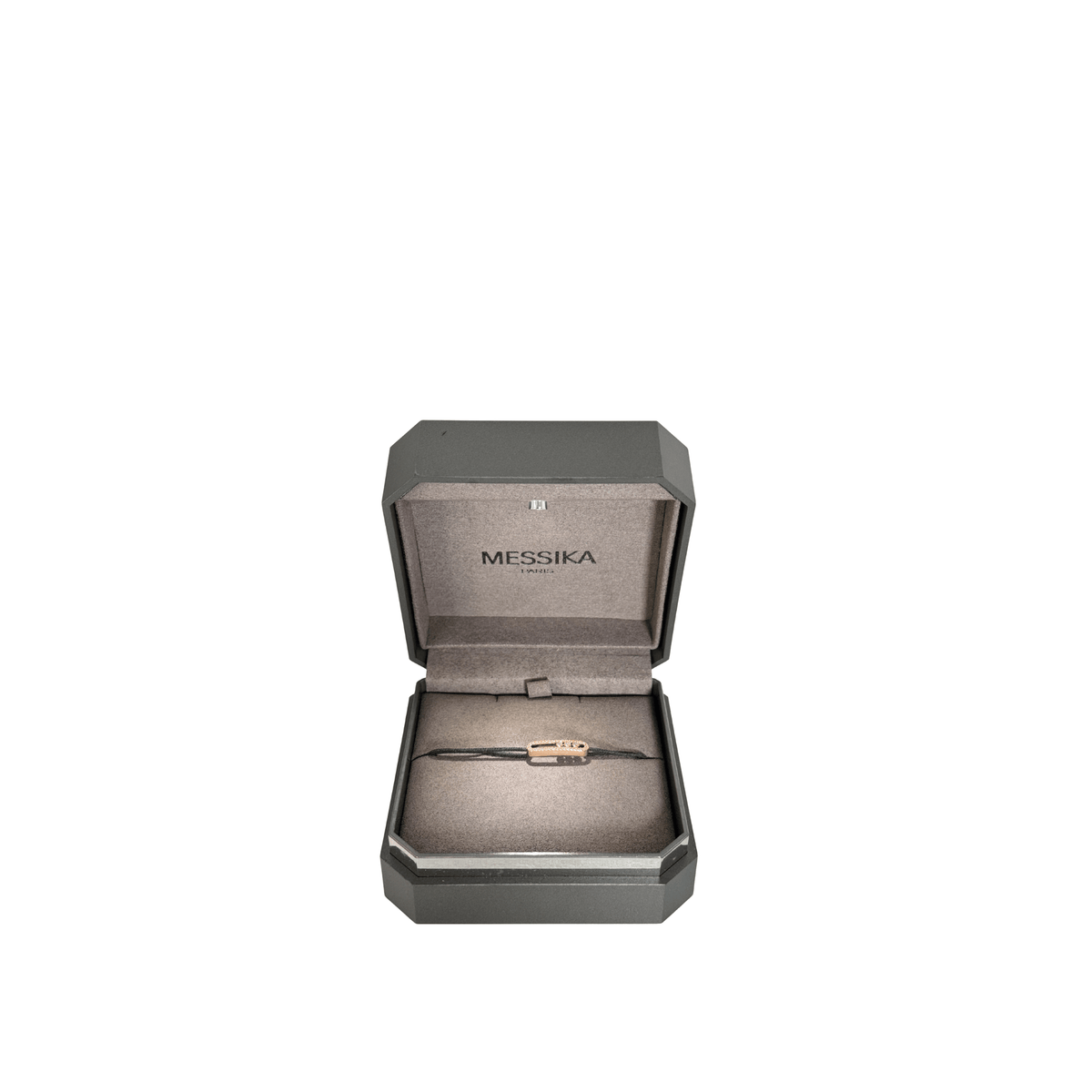 BRACELET MESSIKA CARE(S) PAVÉ OR ROSE CORDON NOIR