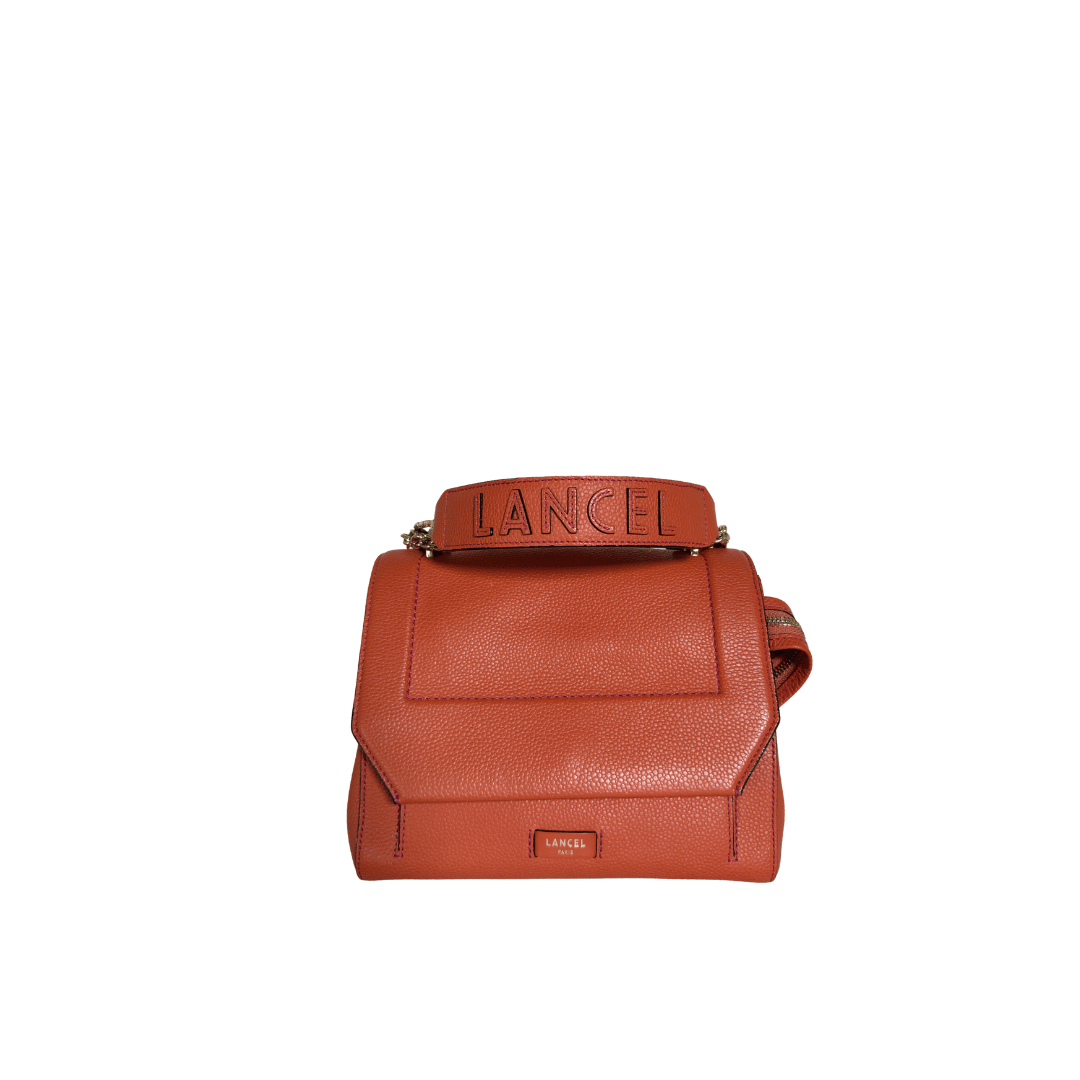 LANCEL - NINON S - CUIR GRAINÉ TERRACOTTA