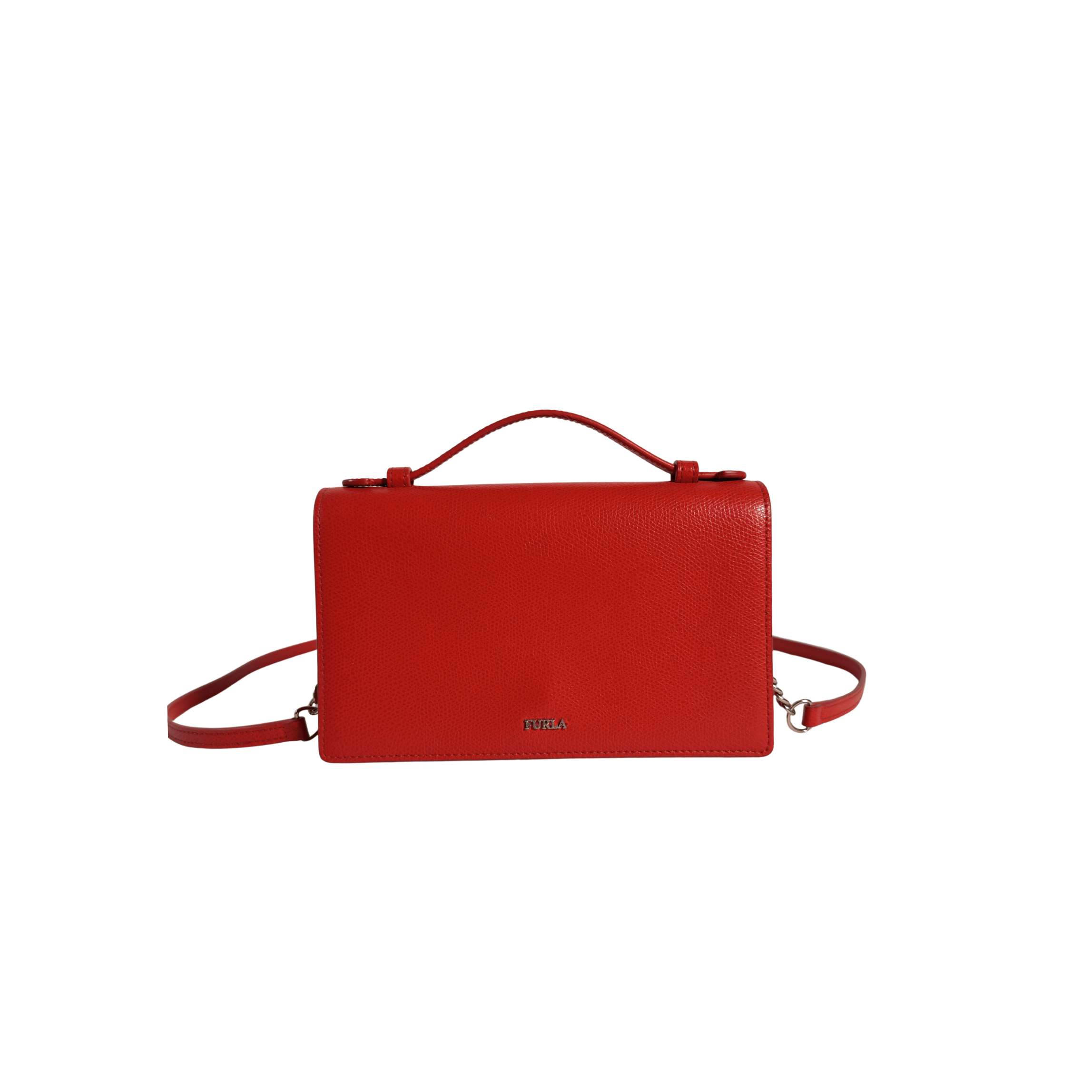 FURLA - MINI BAG - CUIR GRAINE ROUGE