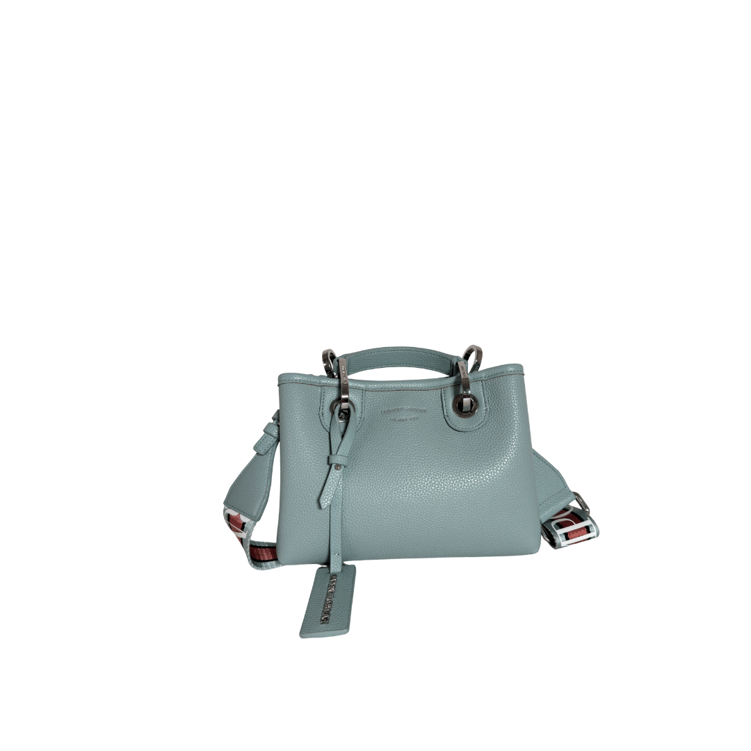 EMPORIO ARMANI - MY EA MINI - CUIR GRAINE BLEU CELADON