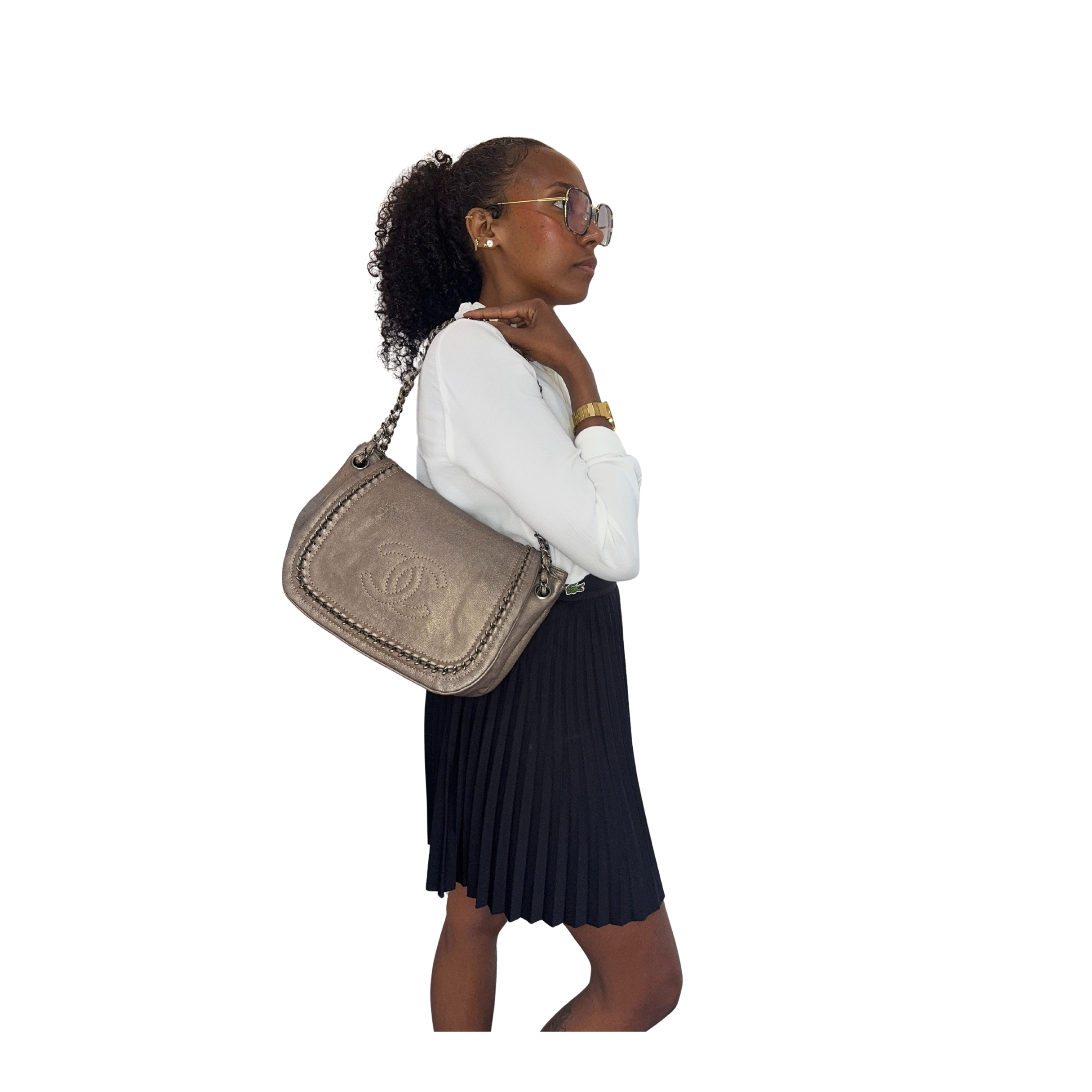 Chanel Luxe Ligne Accordion Flap | Cuir Bronze Vieilli