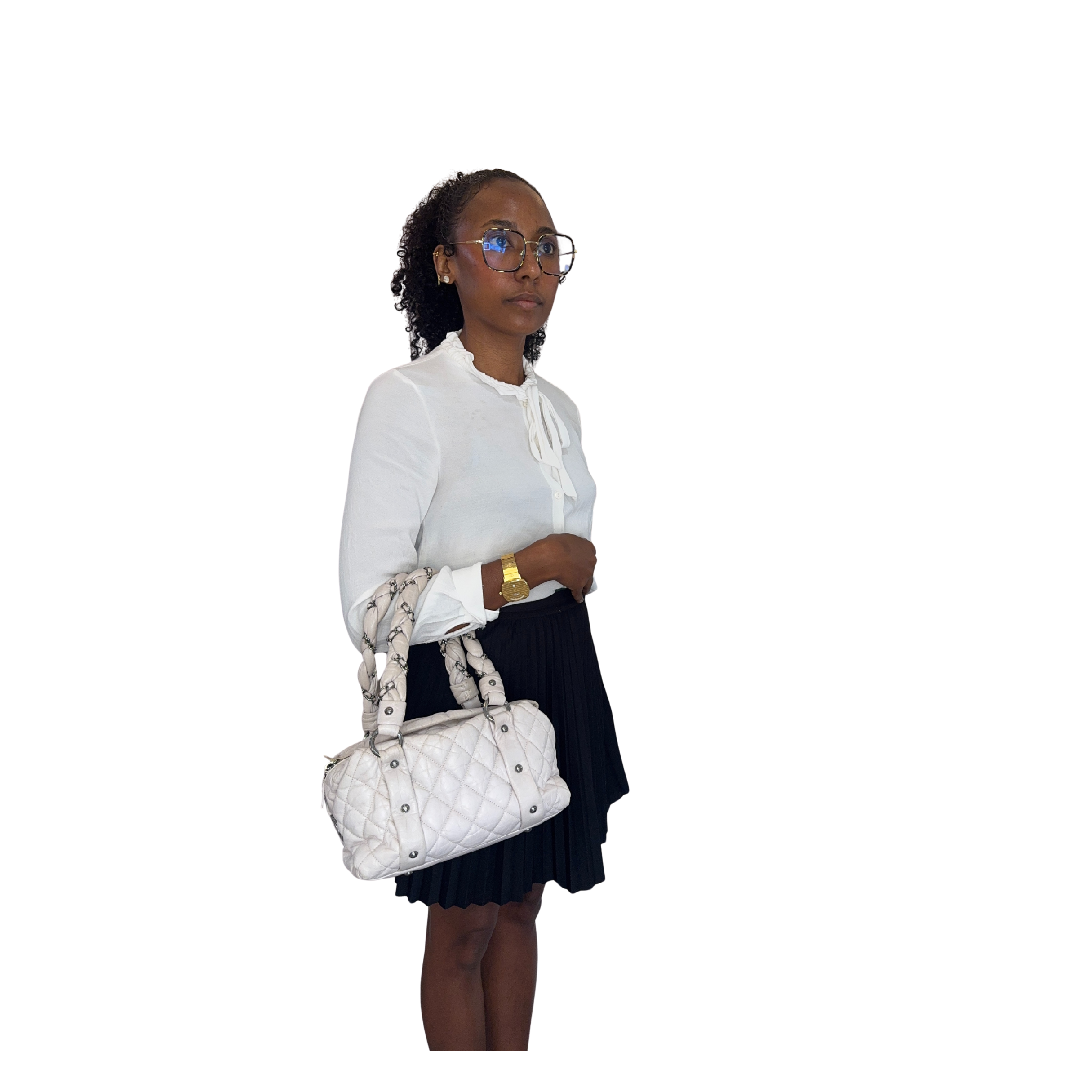 Chanel Lady Braid Bowler | Cuir d’Agneau Veilli Matelassé