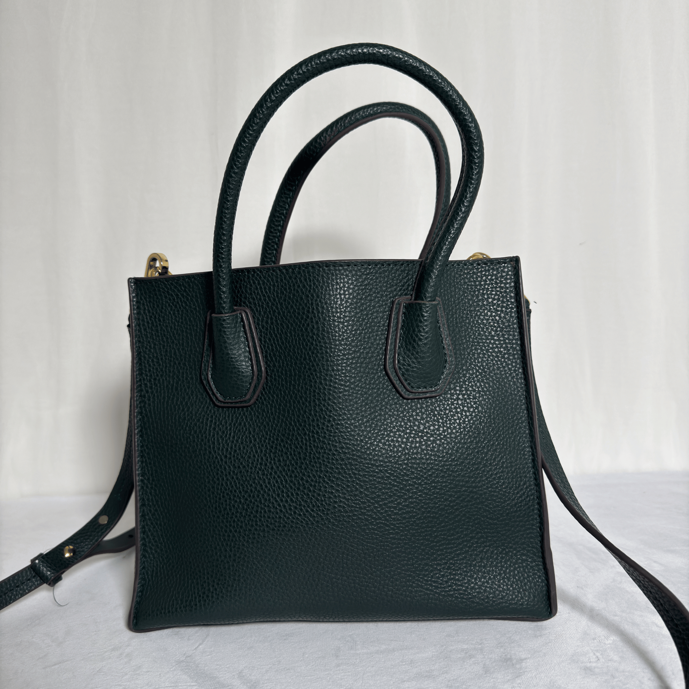 MICHAEL KORS -SAC MERCER - CUIR GRAINÉ VERT SAPIN