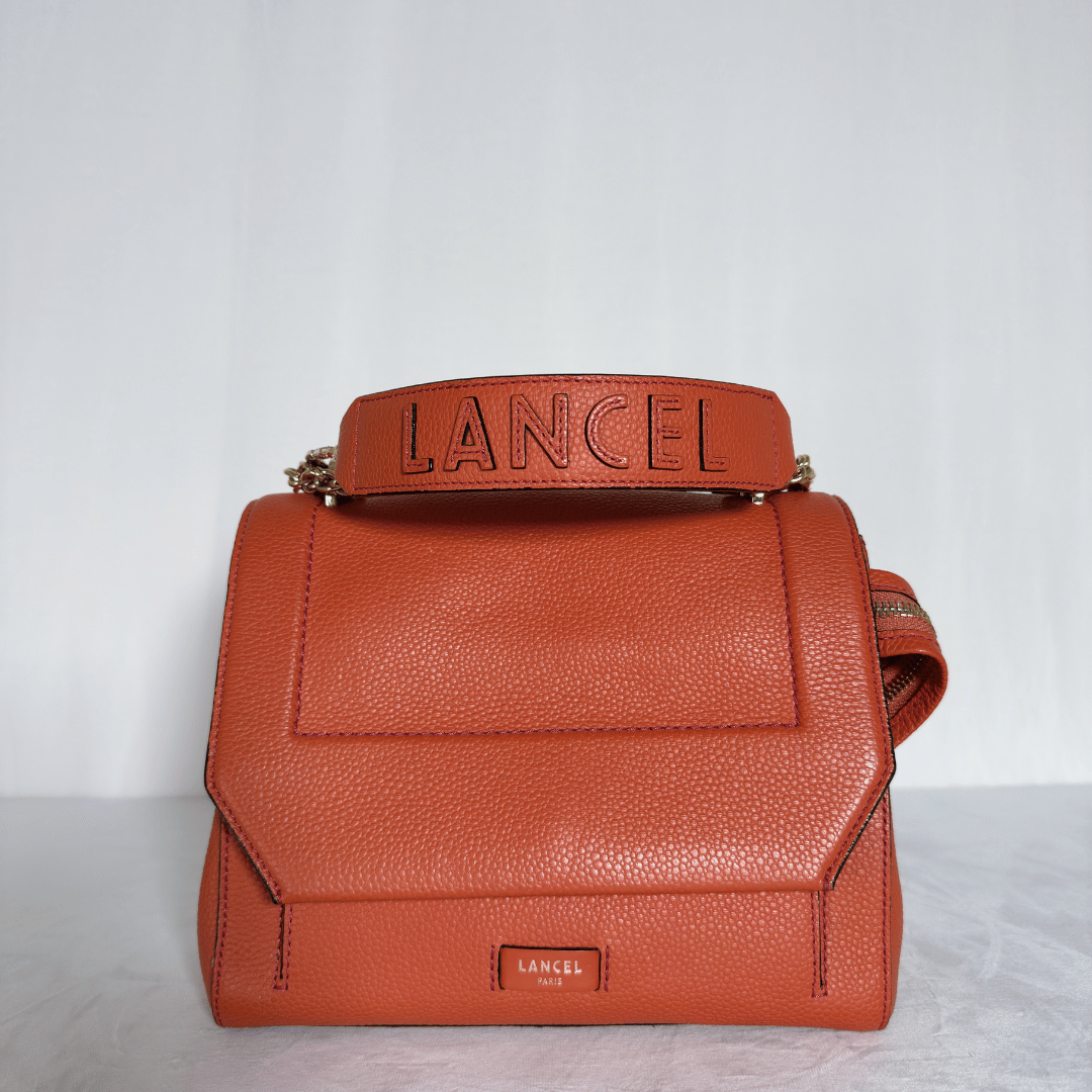 LANCEL - NINON S - CUIR GRAINÉ TERRACOTTA