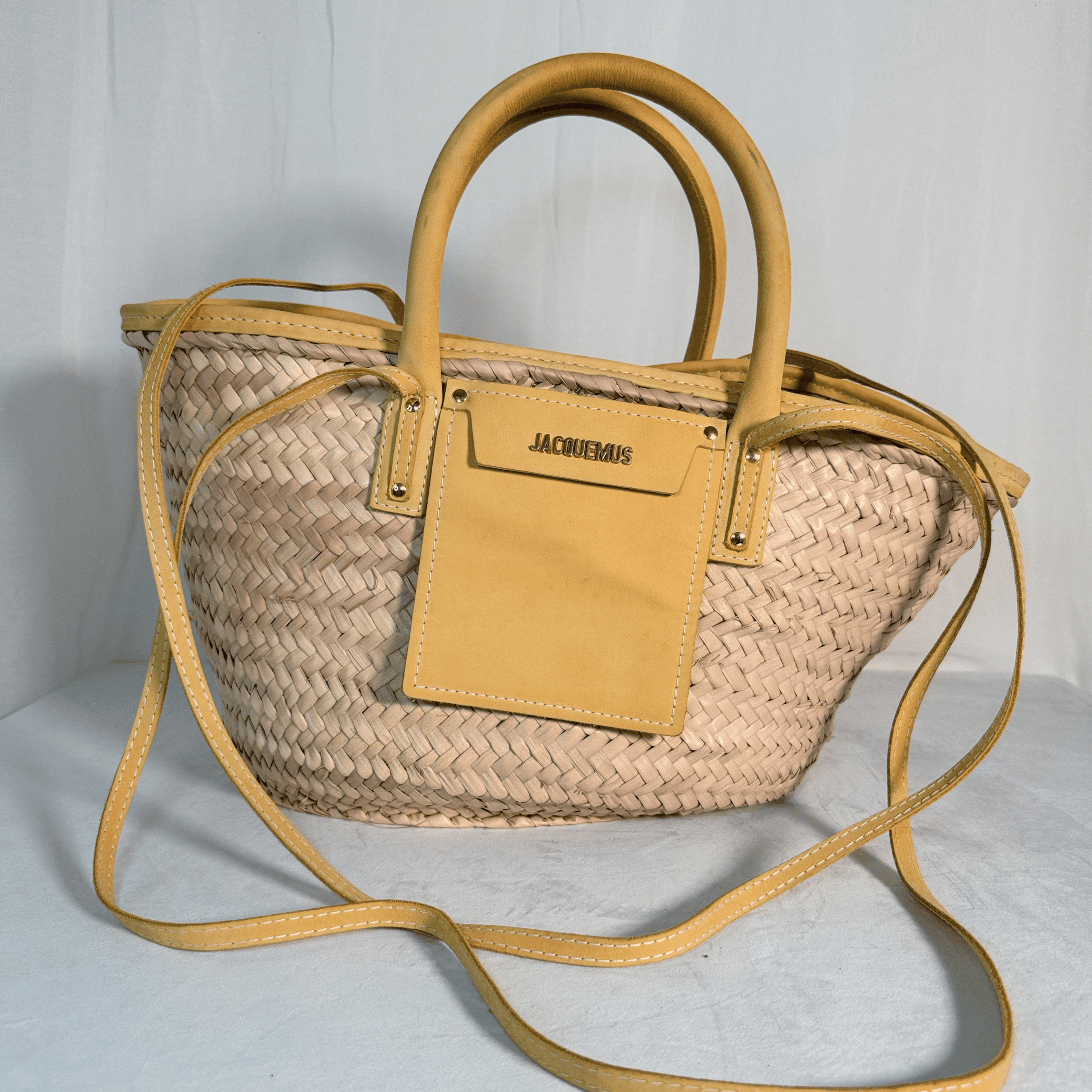 PANIER JACQUEMUS LE SOLI – PAILLE ET CUIR - La Belle Boutique