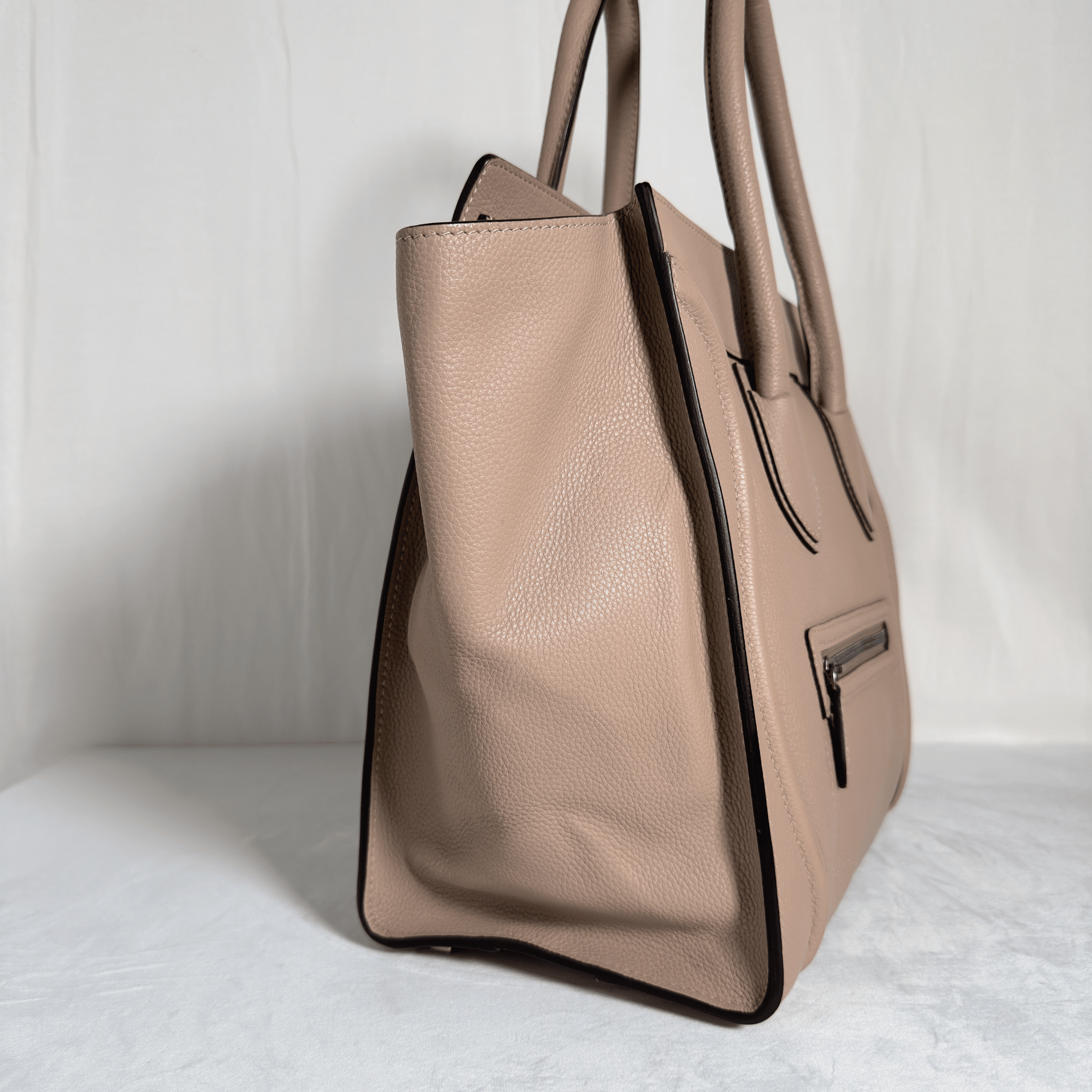 SAC A MAIN CELINE LUGGAGE MINI - CUIR GRAINE TAUPE - La Belle Boutique