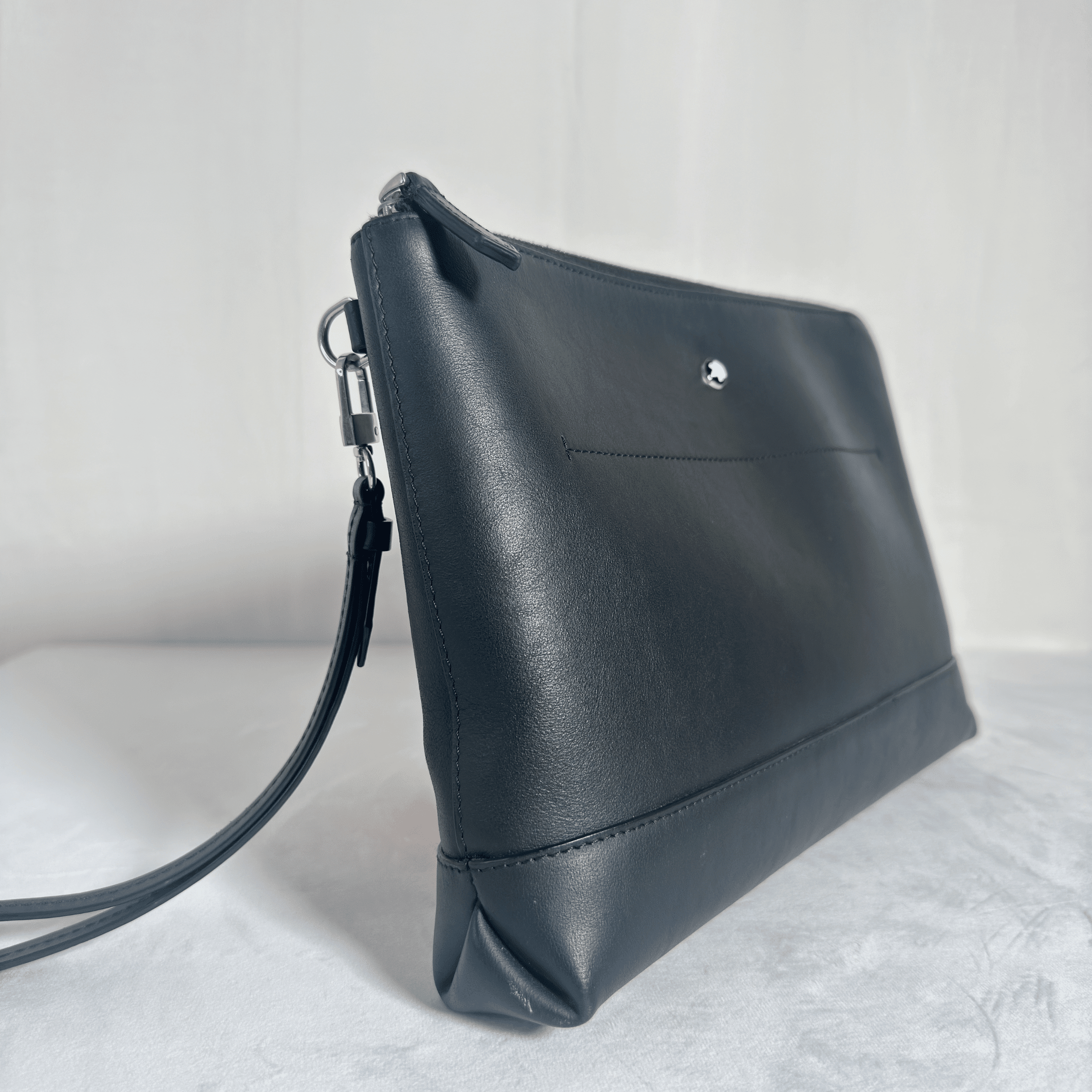 POCHETTE MONTBLANC MEISTERSTUCK SELECTION SOFT - CUIR LISSE NOIR - La Belle Boutique