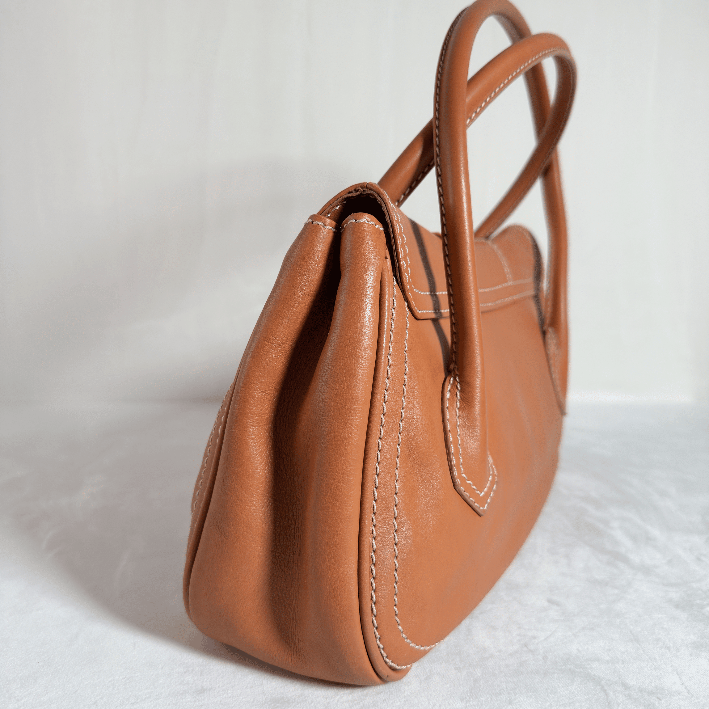 SAC CELINE BOOGIE BAG - CUIR LISSE CAMEL - VINTAGE - La Belle Boutique