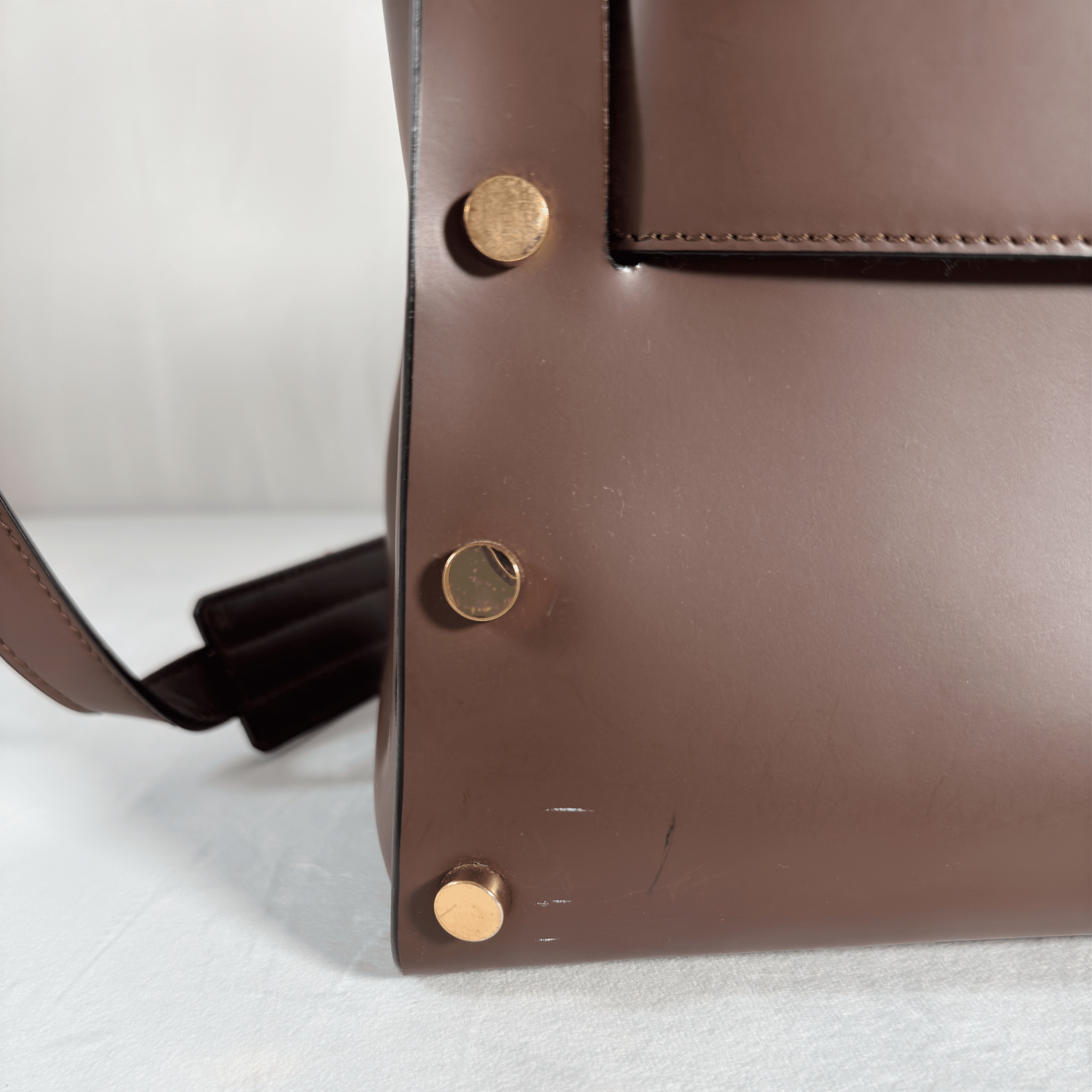 SAC BANDOULIERE JIMMY CHOO - CUIR LISSE MARRON