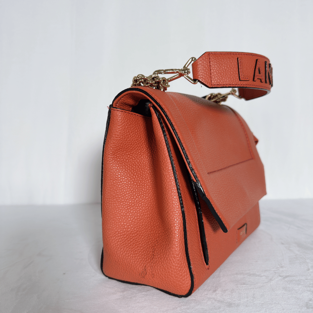 LANCEL - NINON S - CUIR GRAINÉ TERRACOTTA