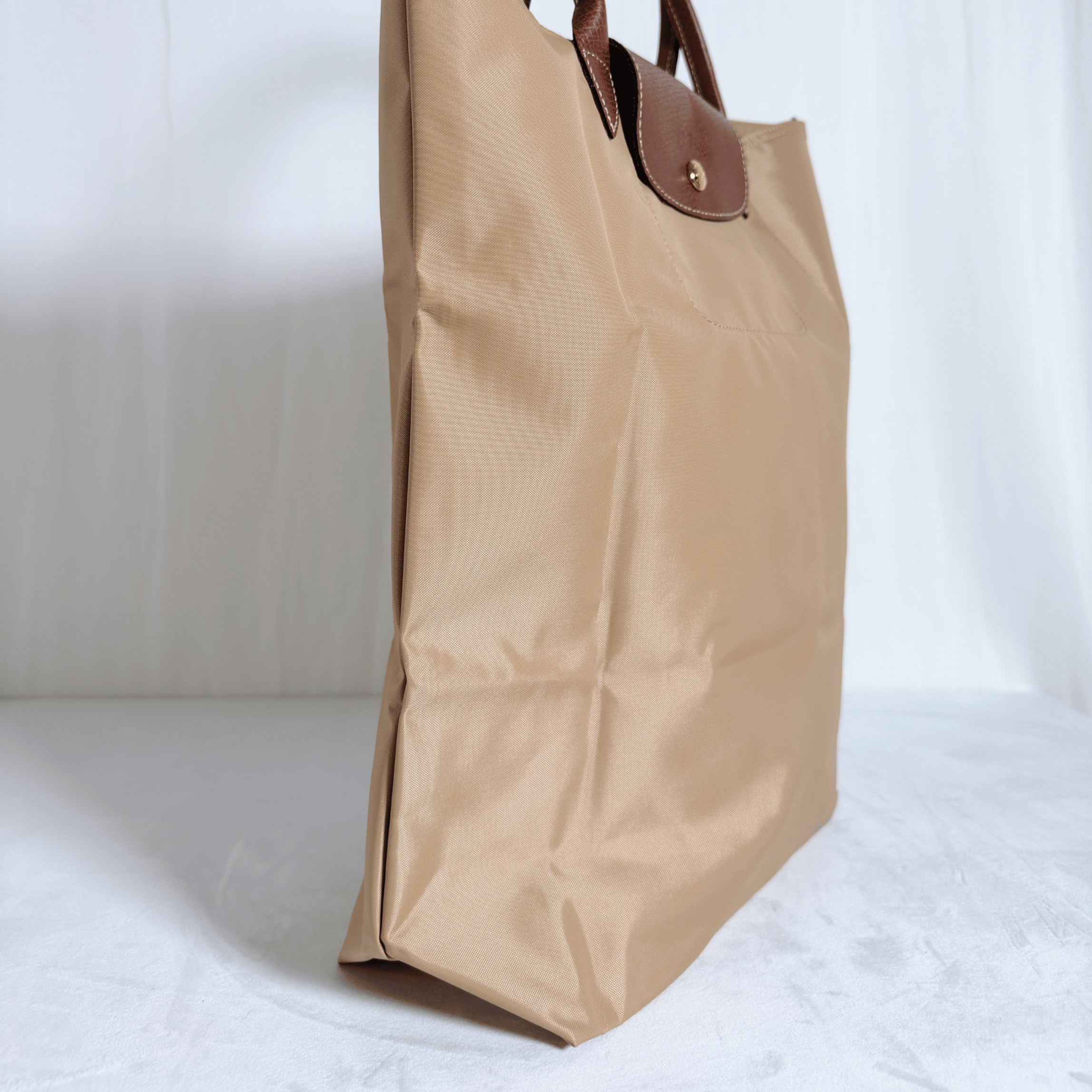 SAC CABAS LONGCHAMP LE PLIAGE ORIGINAL - TOILE BEIGE / FORMAT VERTICAL