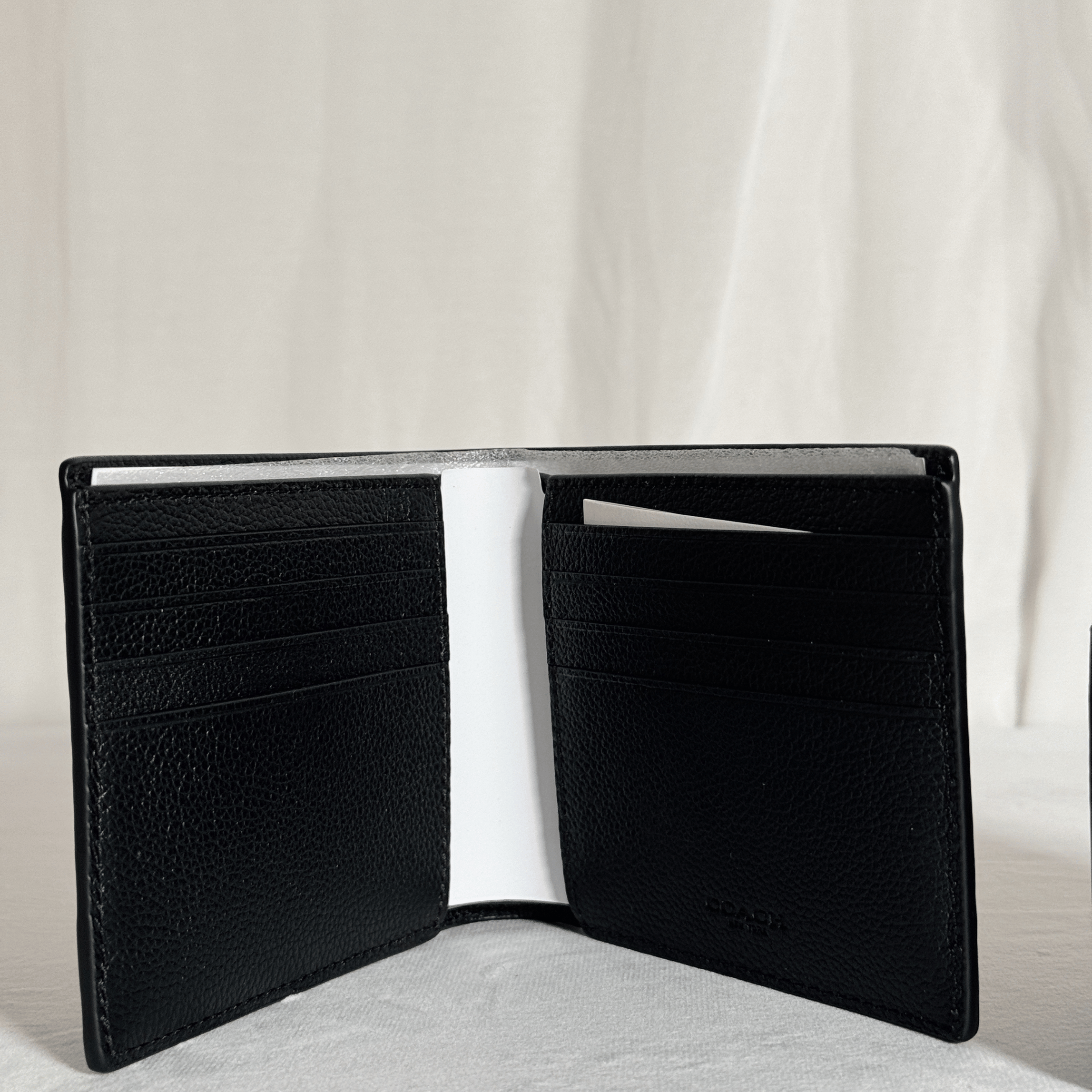 COACH - PORTEFEUILLE 3-IN-1 - CUIR GRAINÉ NOIR - AVEC PORTE-CARTE AMOVIBLE