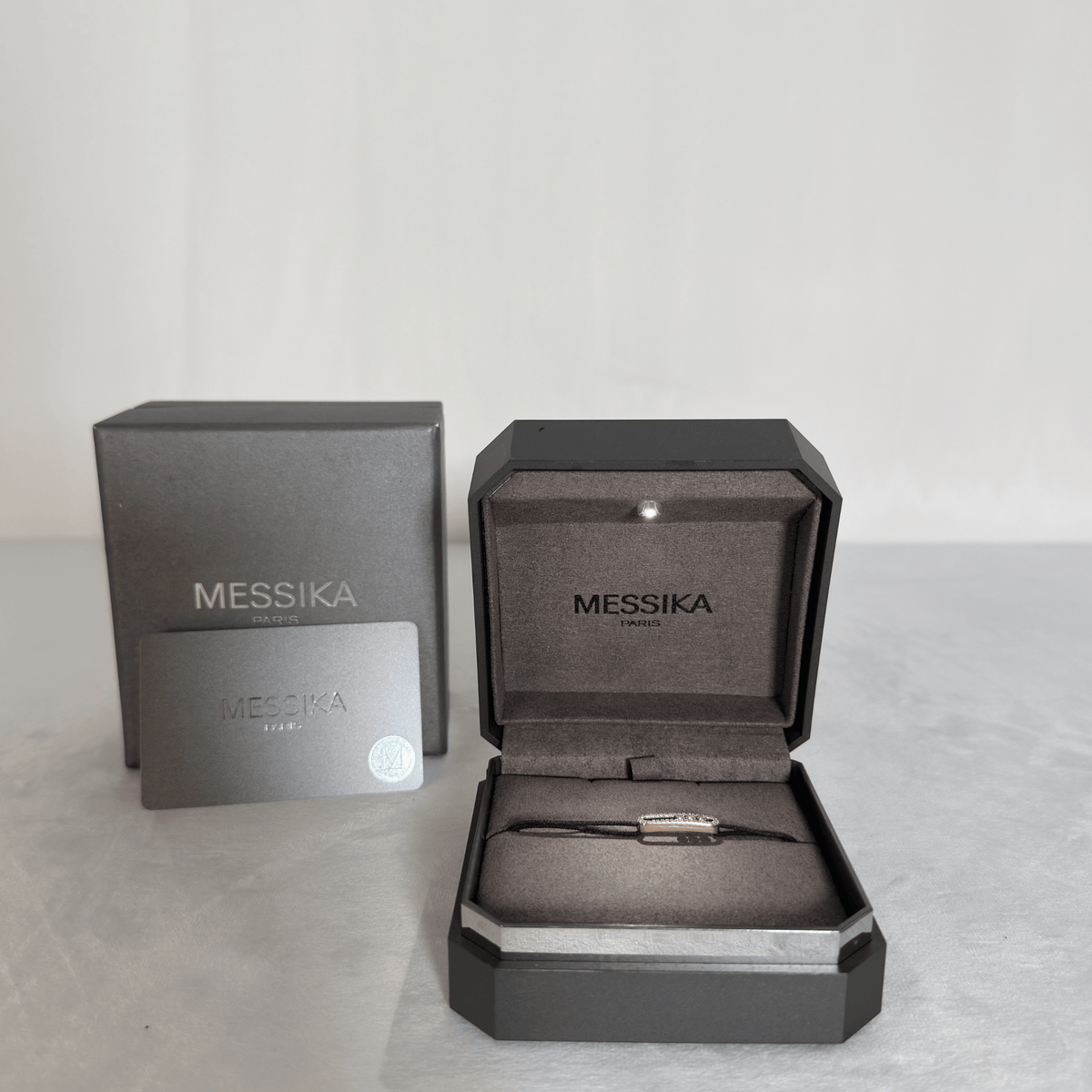 BRACELET MESSIKA CARE(S) PAVÉ OR ROSE CORDON NOIR
