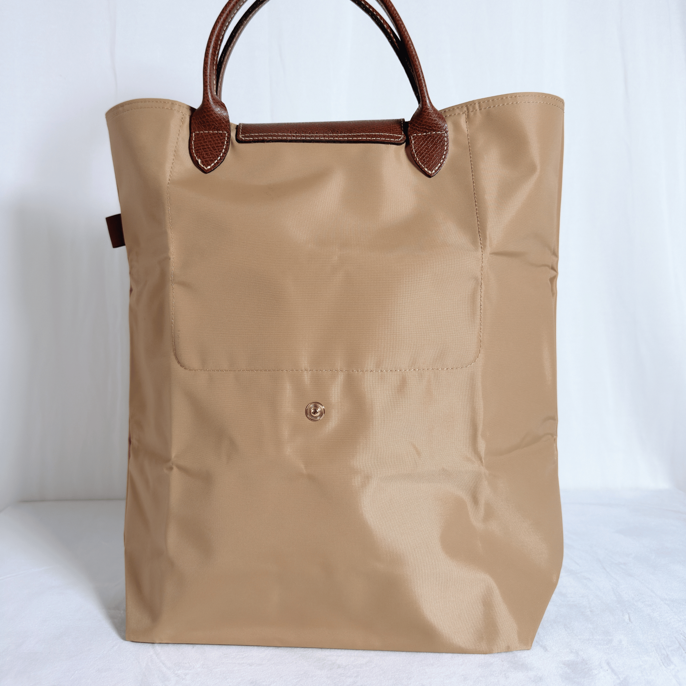 SAC CABAS LONGCHAMP LE PLIAGE ORIGINAL - TOILE BEIGE / FORMAT VERTICAL