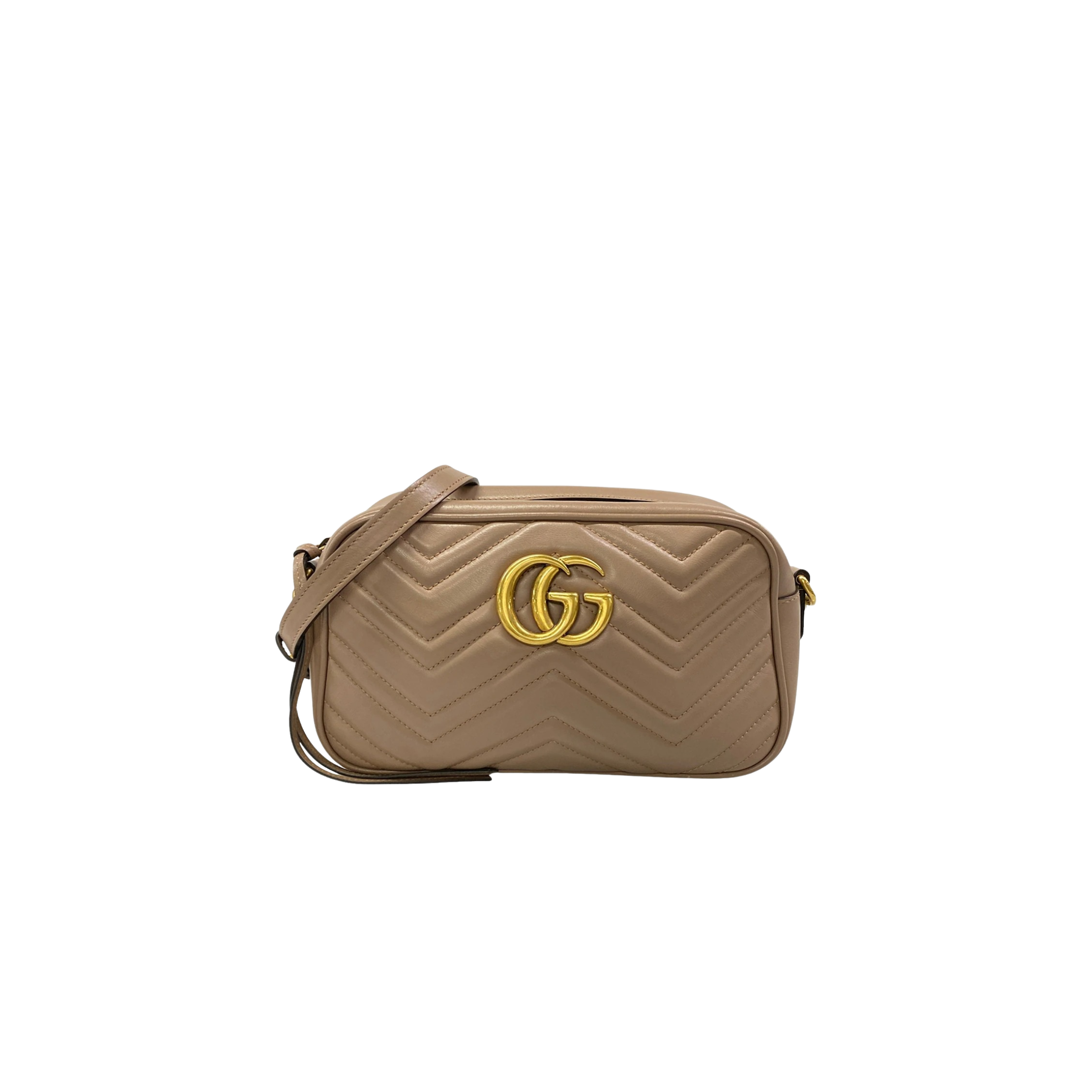 SAC GUCCI GG MARMONT CAMERA - CUIR ROSE BEIGE