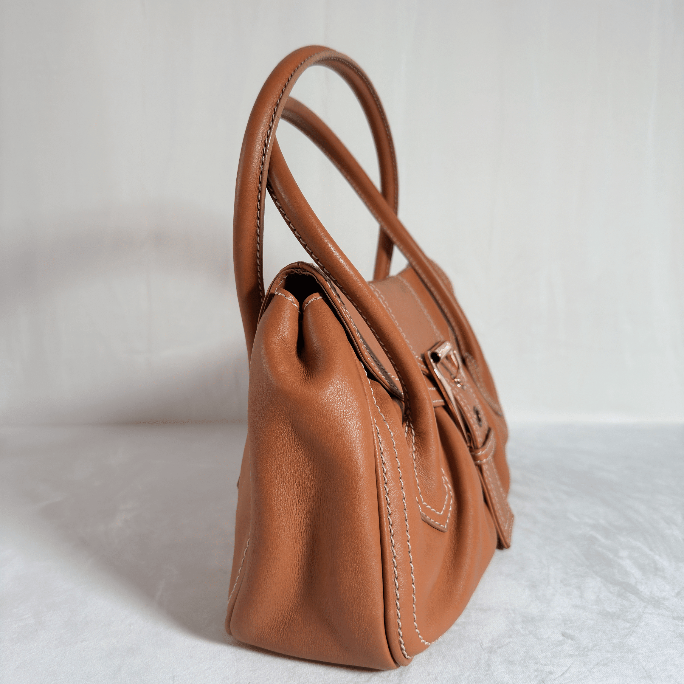 SAC CELINE BOOGIE BAG - CUIR LISSE CAMEL - VINTAGE - La Belle Boutique