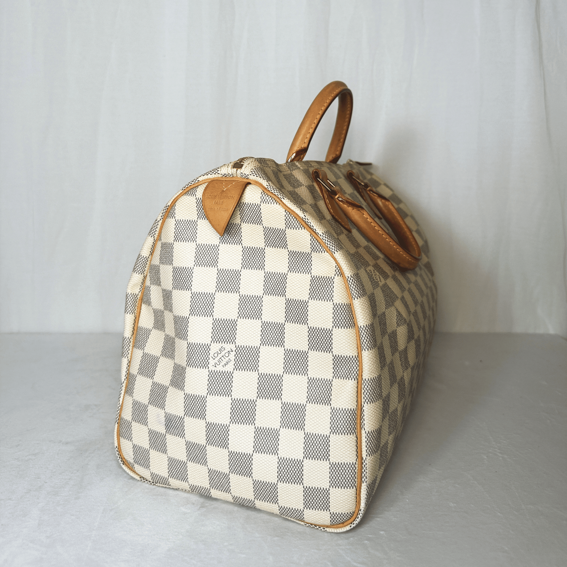 SAC LOUIS VUITTON SPEEDY 35 TOILE DAMIER AZUR VINTAGE - La Belle Boutique