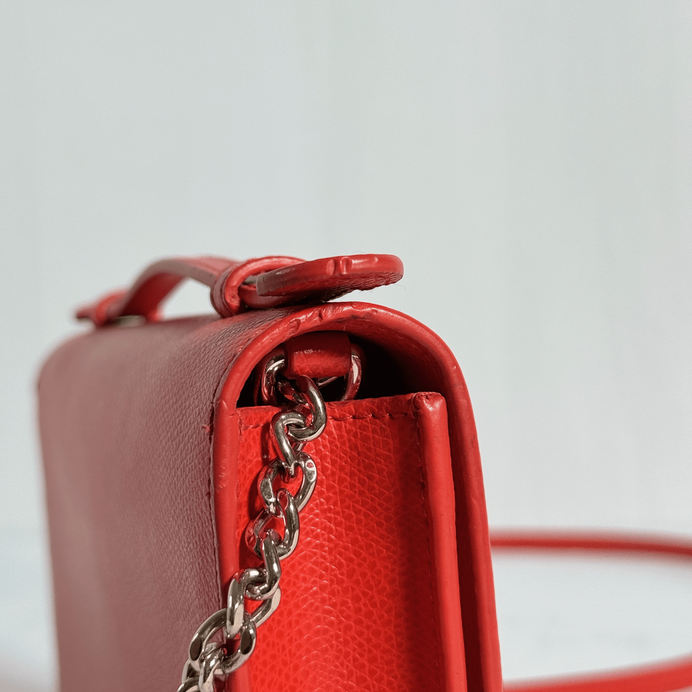 FURLA - MINI BAG - CUIR GRAINE ROUGE