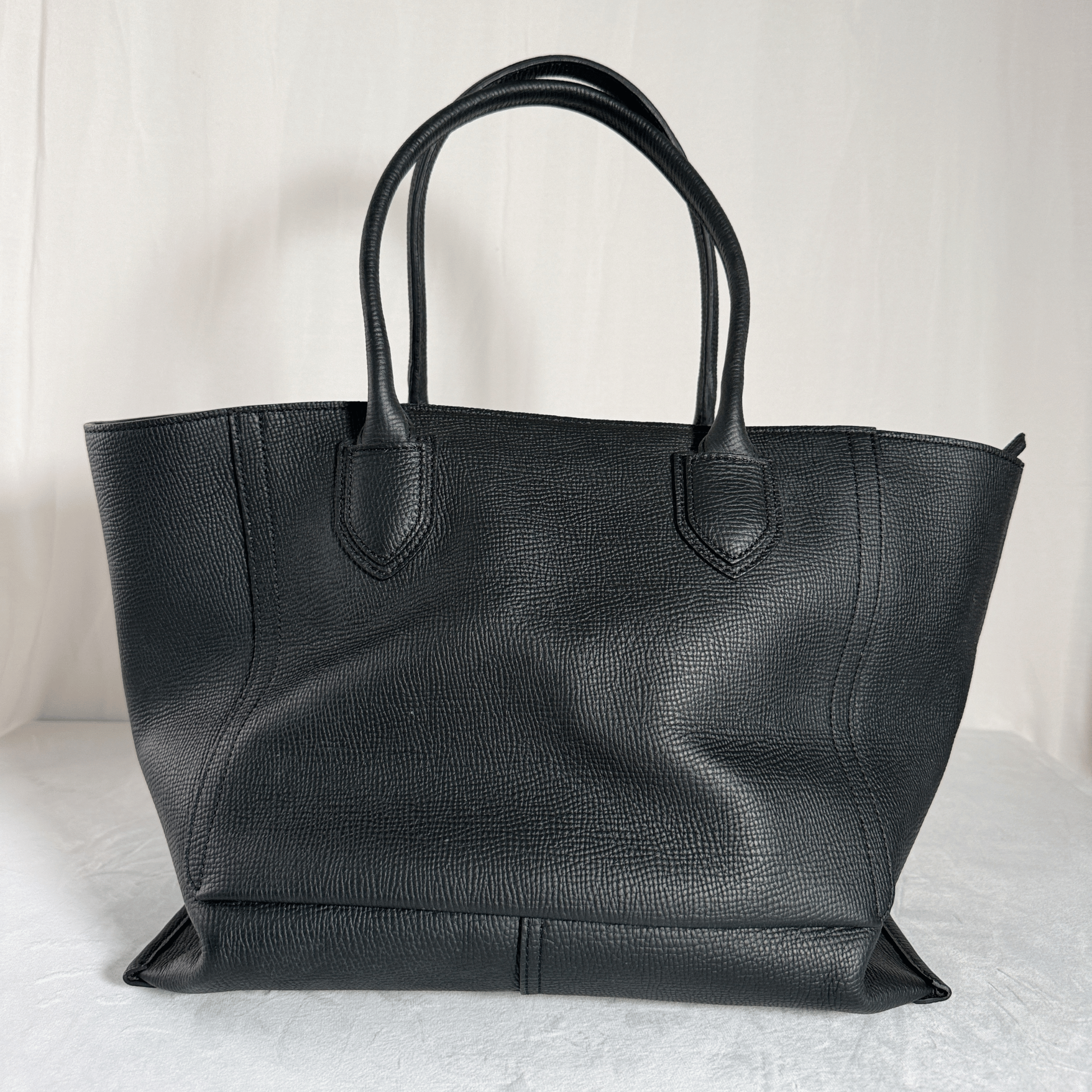 SAC LONGCHAMP MAILBOX  – TAILLE L – CUIR GRAINE NOIR