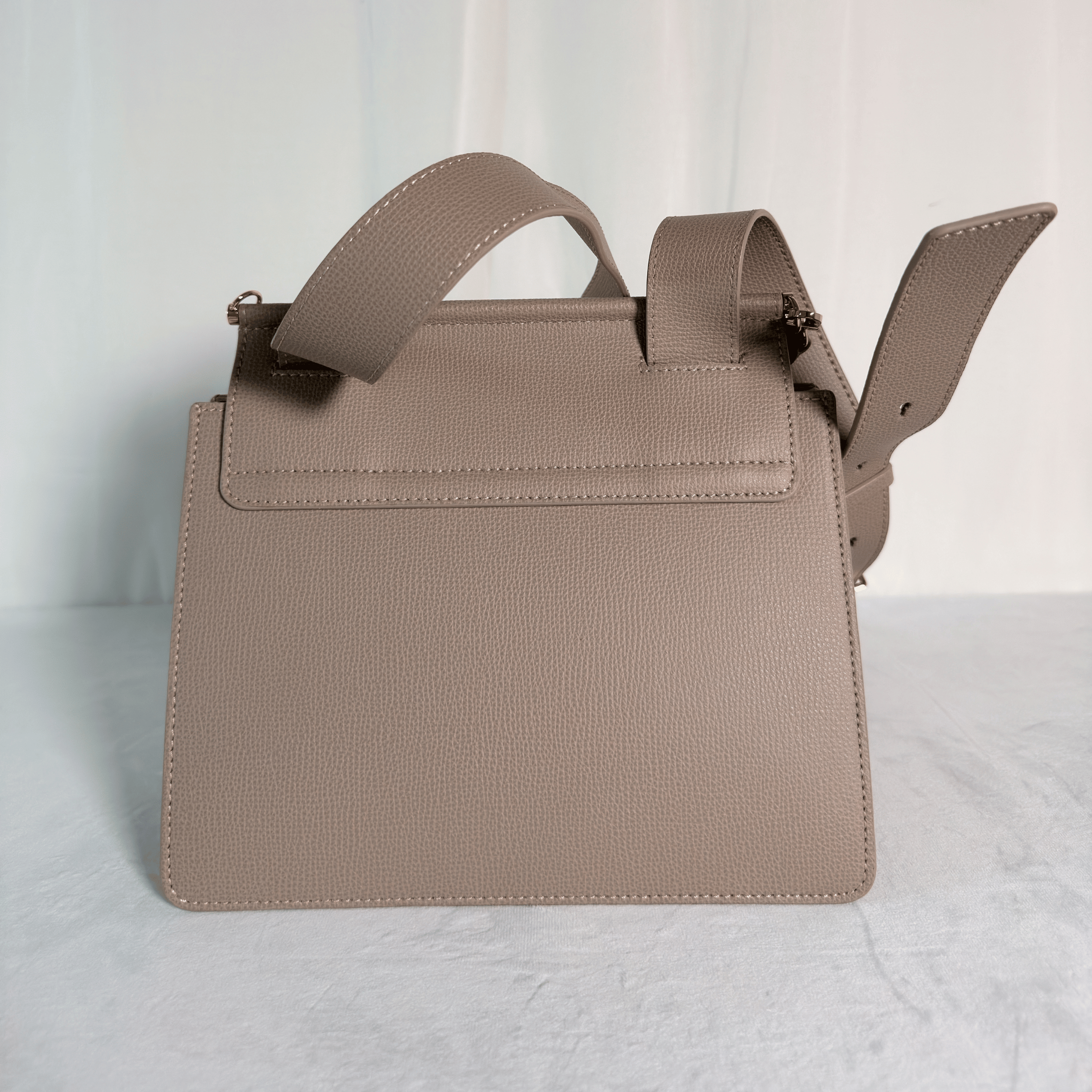 POLENE - SAC NUMERO SEPT - CUIR GRAINE TAUPE