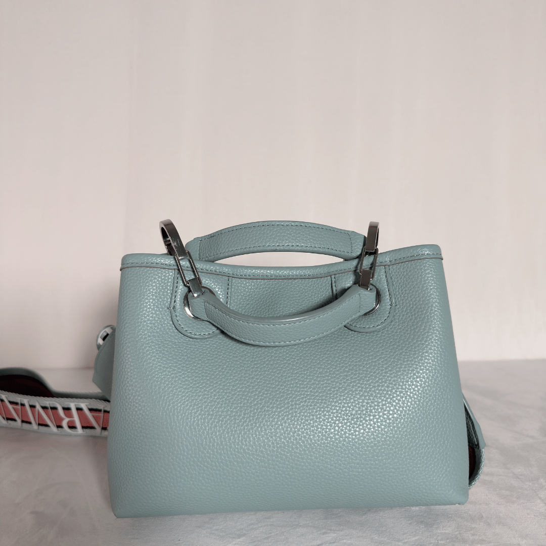 EMPORIO ARMANI - MY EA MINI - CUIR GRAINE BLEU CELADON