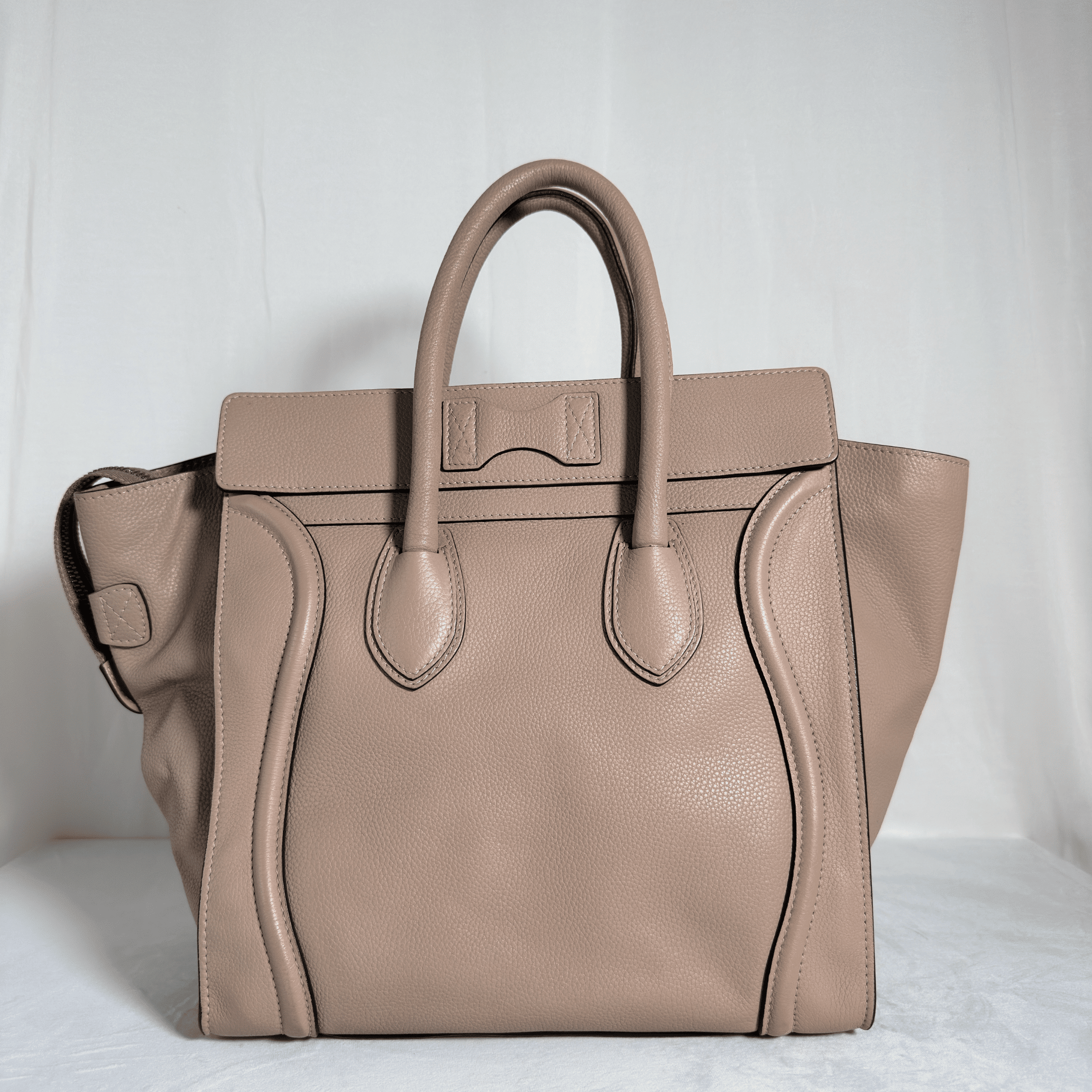 SAC A MAIN CELINE LUGGAGE MINI - CUIR GRAINE TAUPE - La Belle Boutique