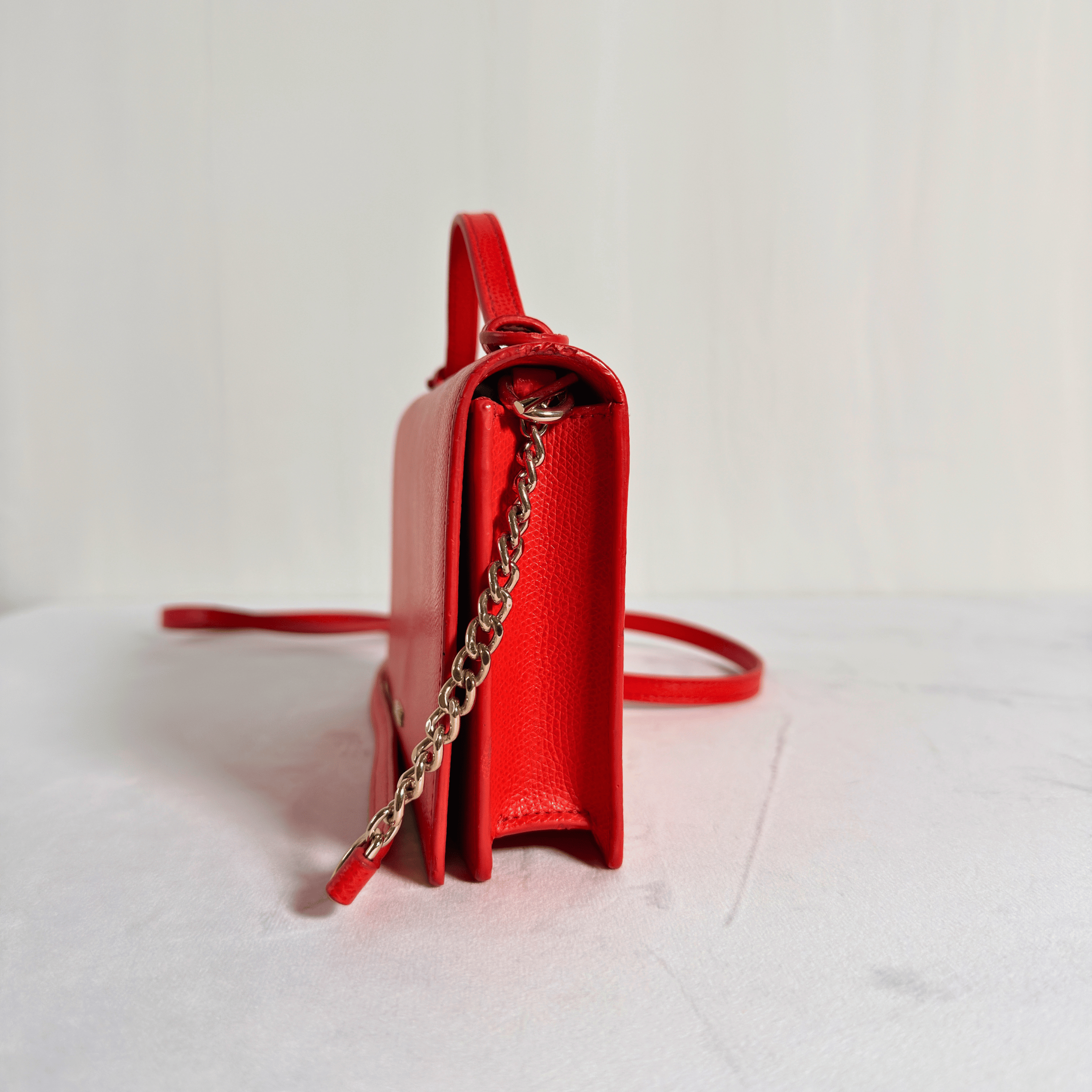 FURLA - MINI BAG - CUIR GRAINE ROUGE