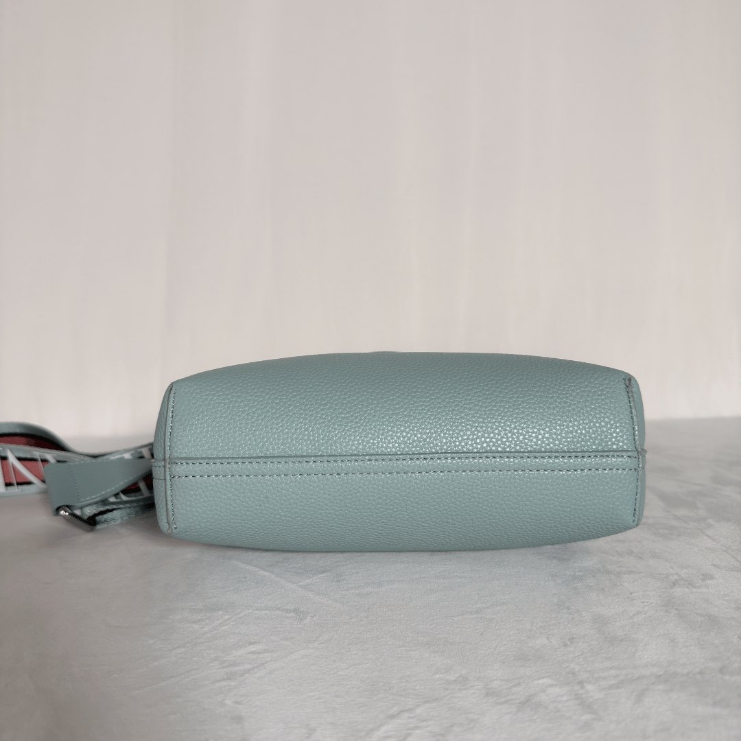EMPORIO ARMANI - MY EA MINI - CUIR GRAINE BLEU CELADON
