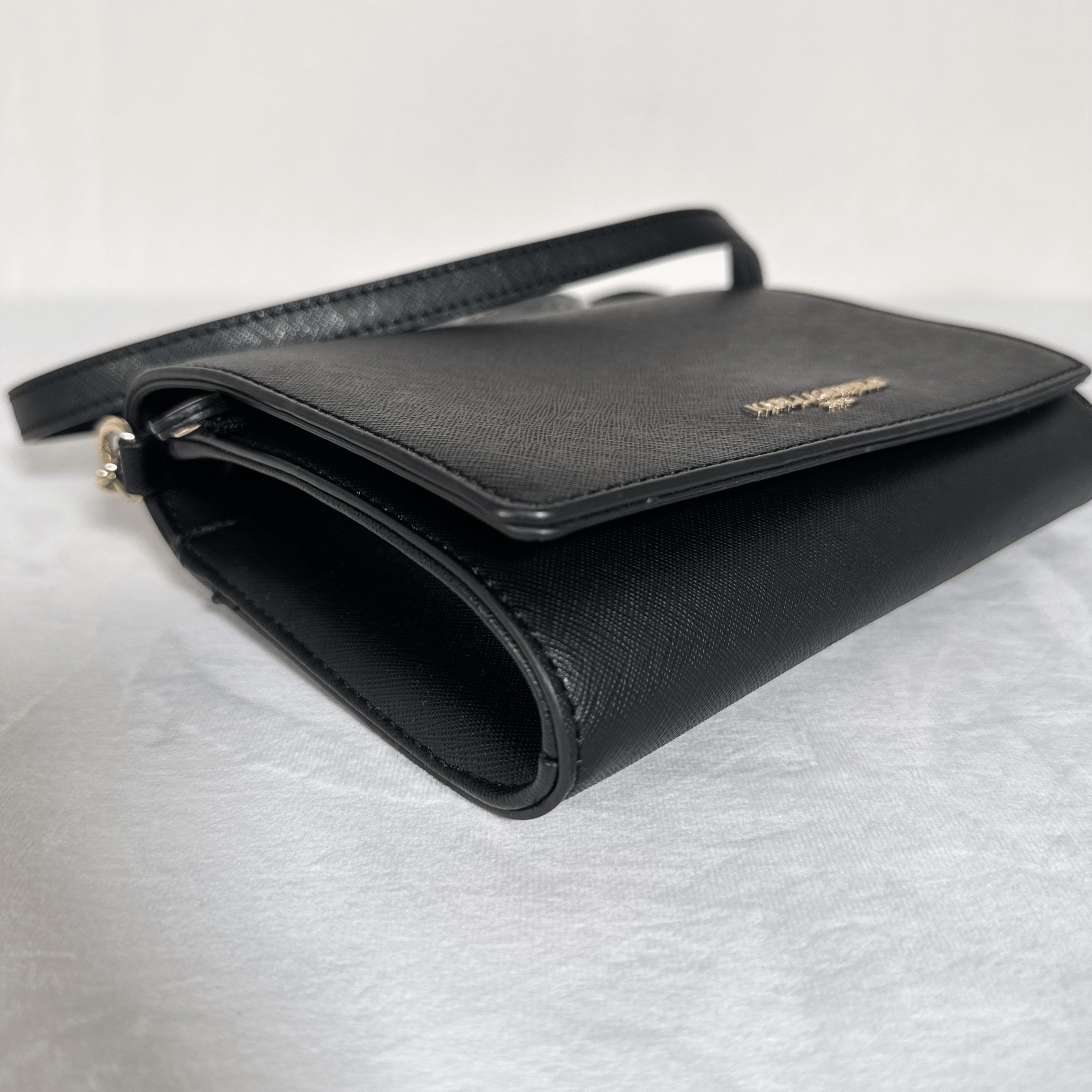 KARL LAGERFELD PARIS - SAC WALLET ON CHAIN - CUIR SAFFIANO NOIR