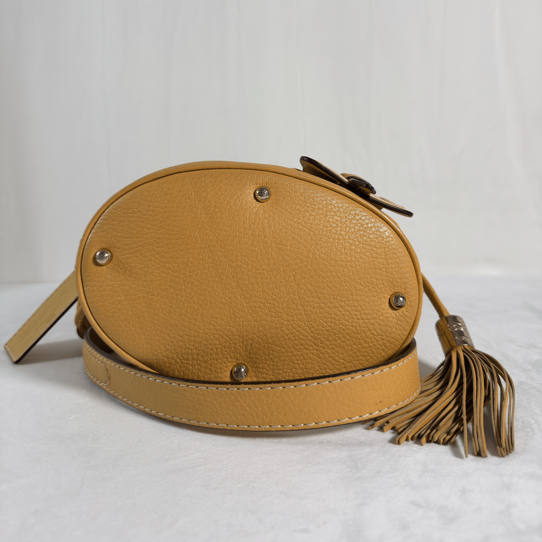 SAC SEAU LANCEL PREMIER FLIRT S - CUIR GRAINE MOUTARDE - La Belle Boutique