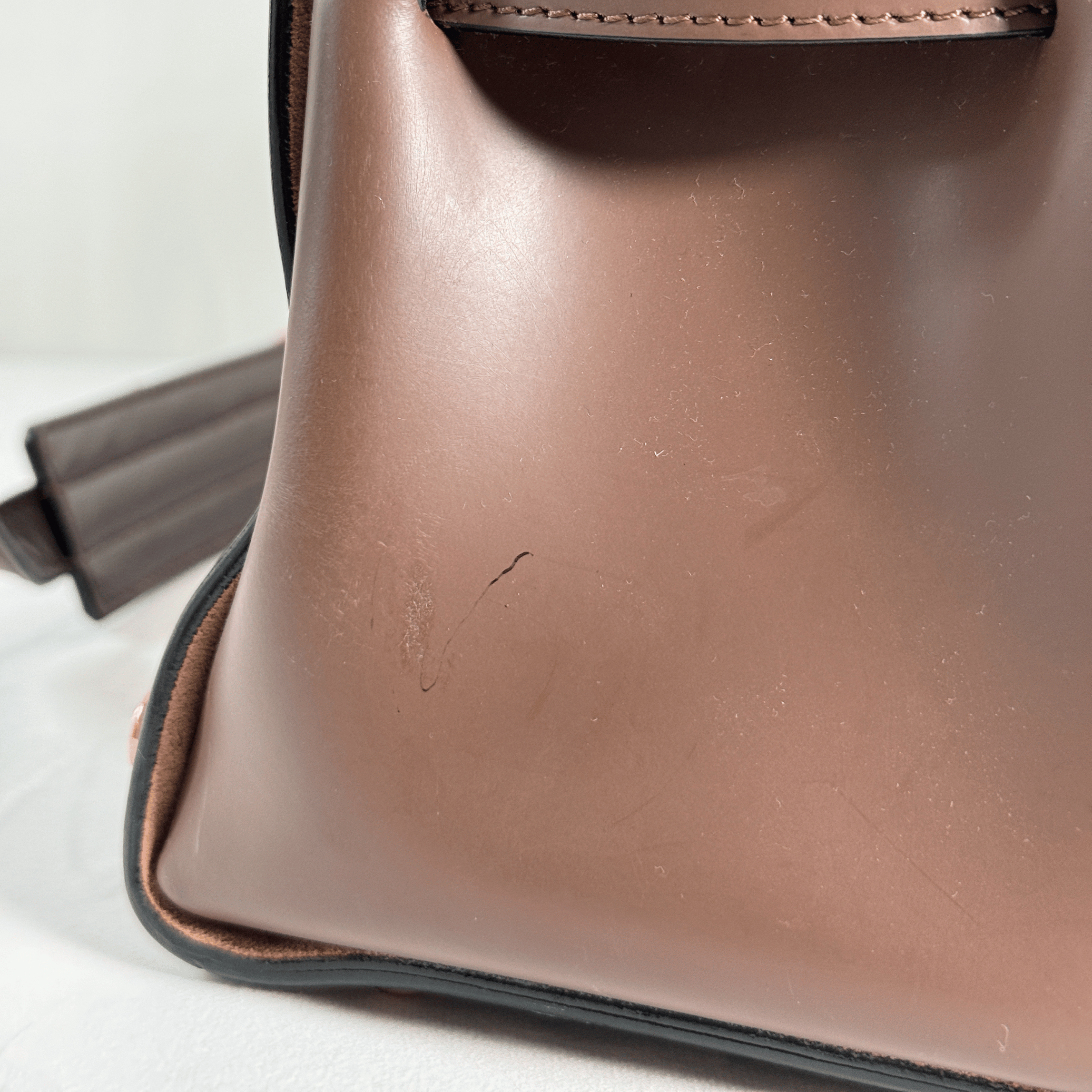 SAC BANDOULIERE JIMMY CHOO - CUIR LISSE MARRON