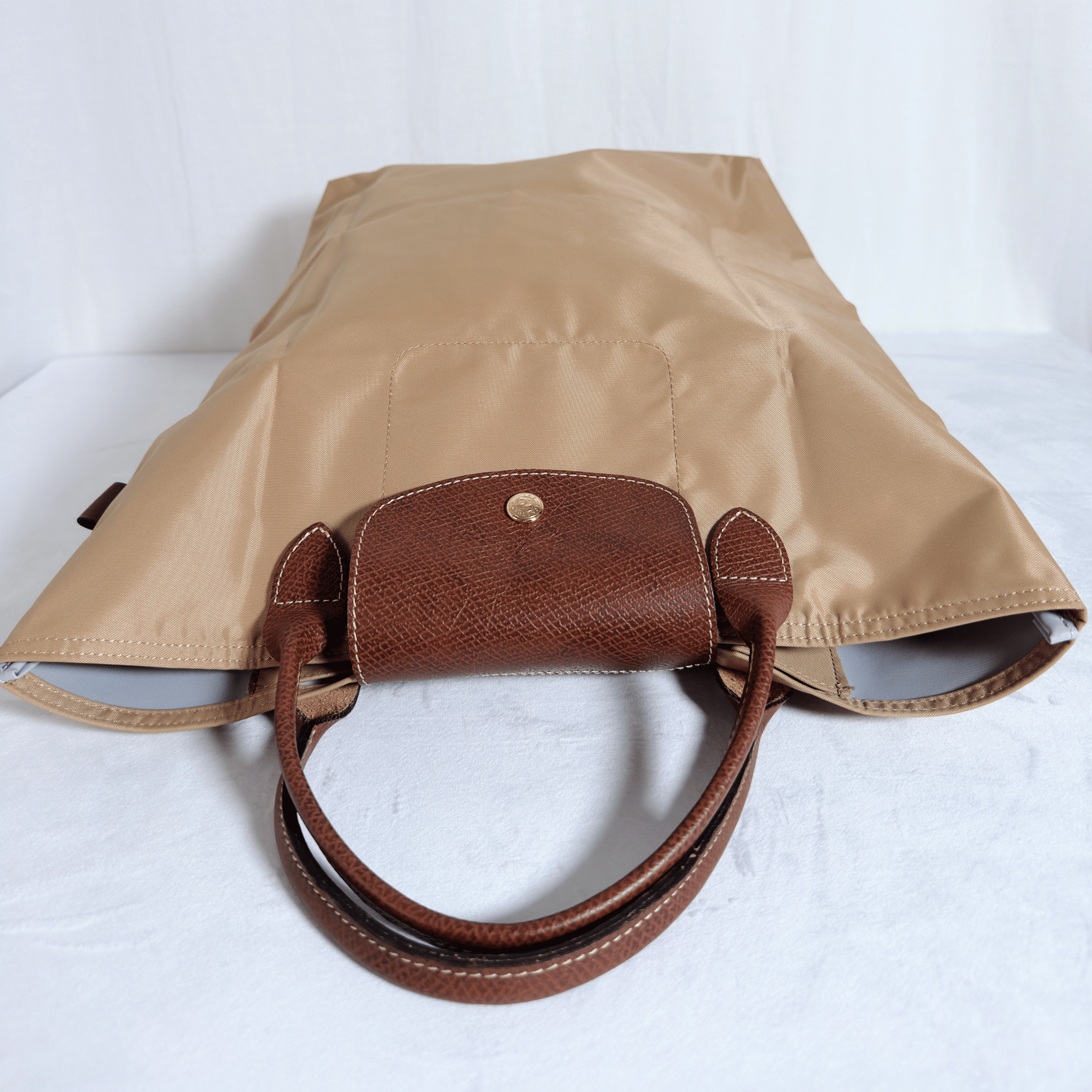 SAC CABAS LONGCHAMP LE PLIAGE ORIGINAL - TOILE BEIGE / FORMAT VERTICAL