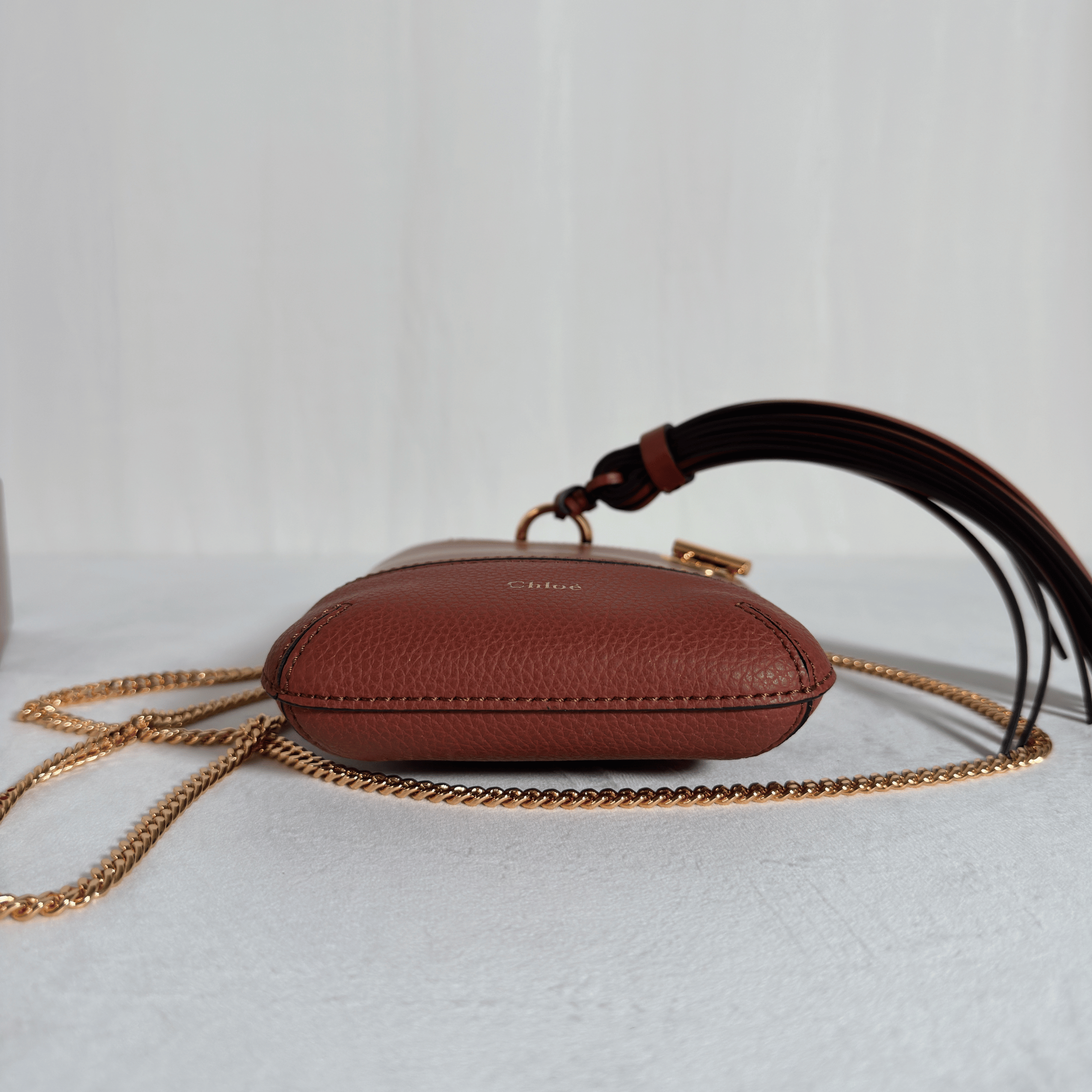 CHLOE - ICONS BUCKET BAG MINI - CUIR MARRON