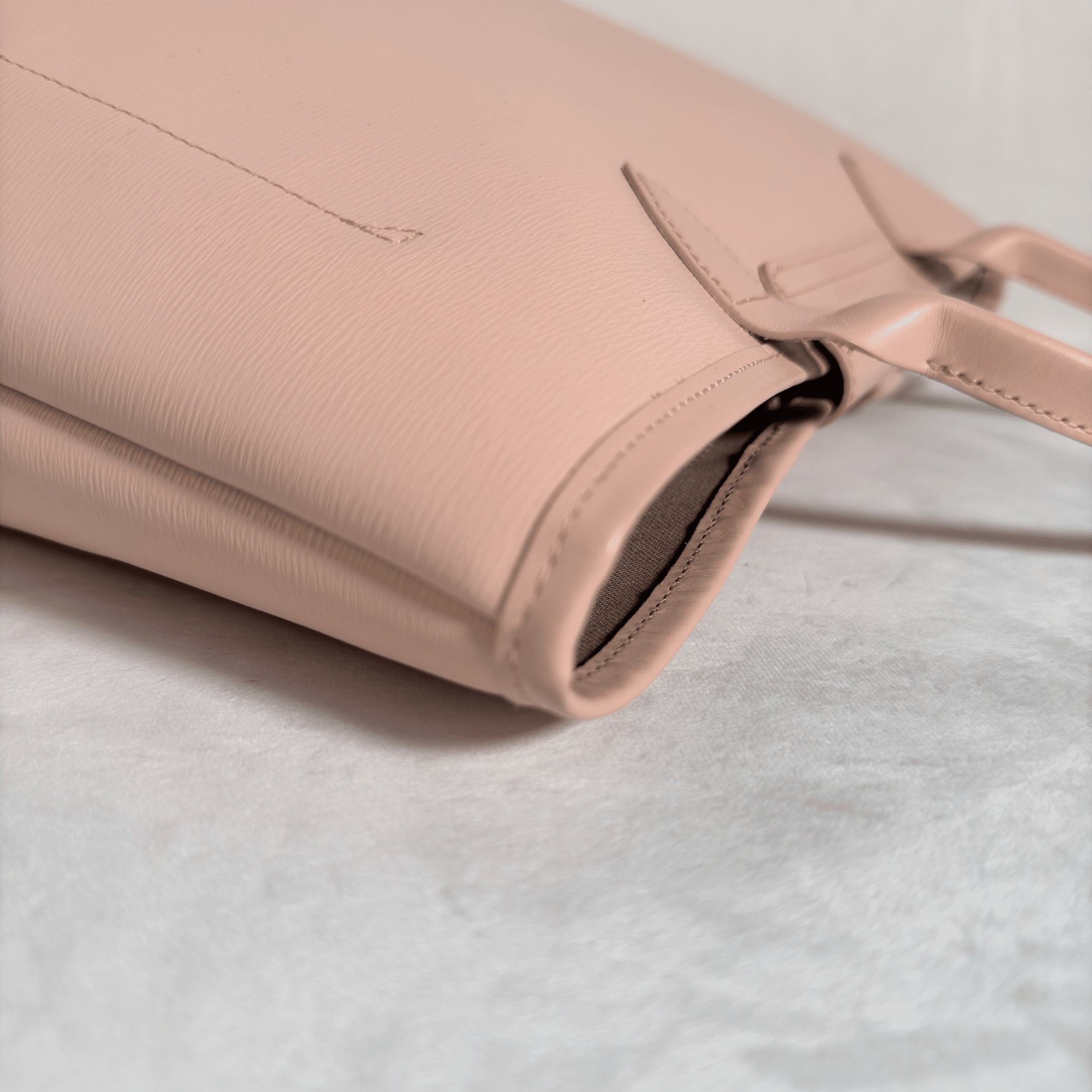 SAC CABAS LONGCHAMP LE PLIAGE CUIR - ROSE POUDRE - La Belle Boutique