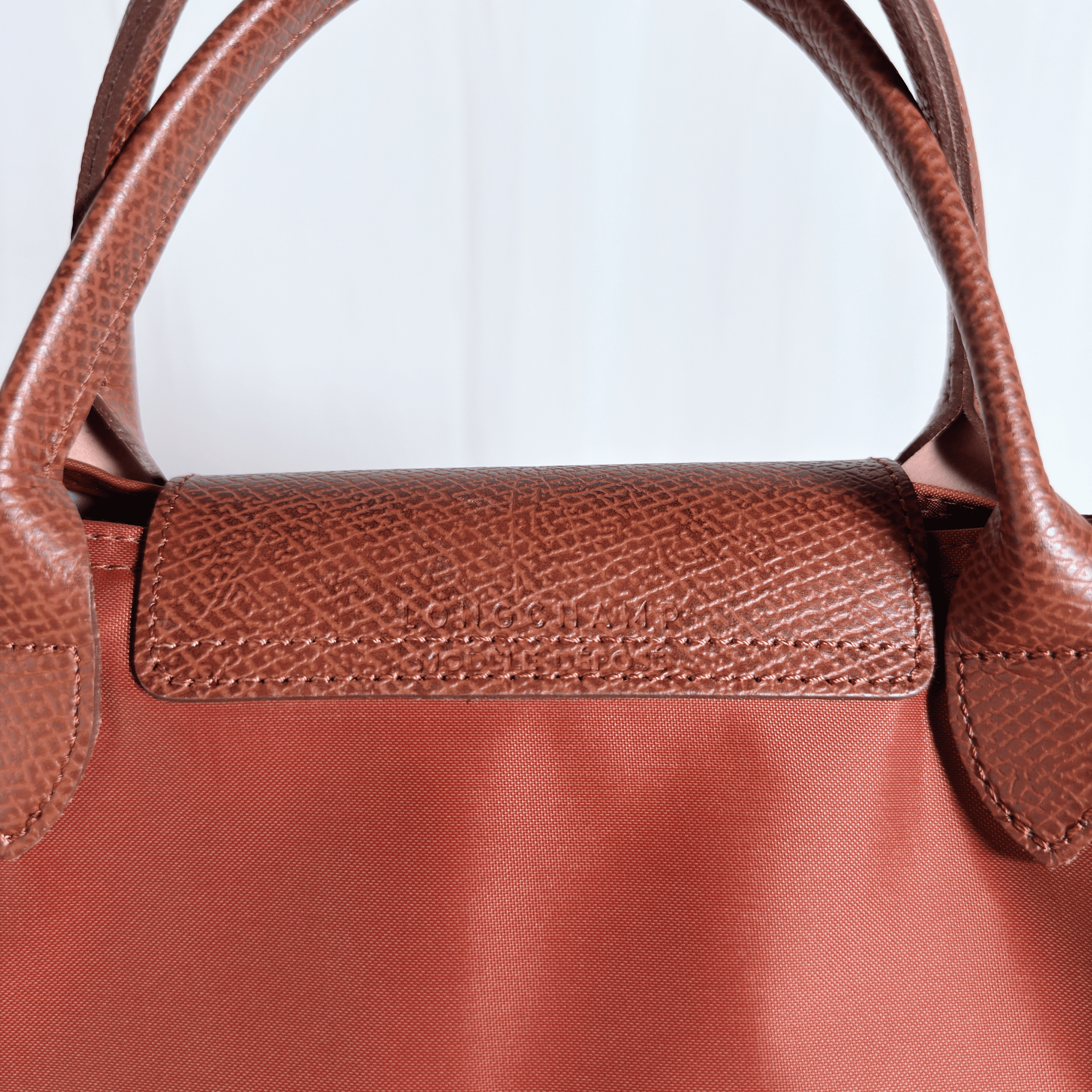 SAC CABAS LONGCHAMP LE PLIAGE ORIGINAL - TOILE TERRACOTTA / FORMAT VERTICAL