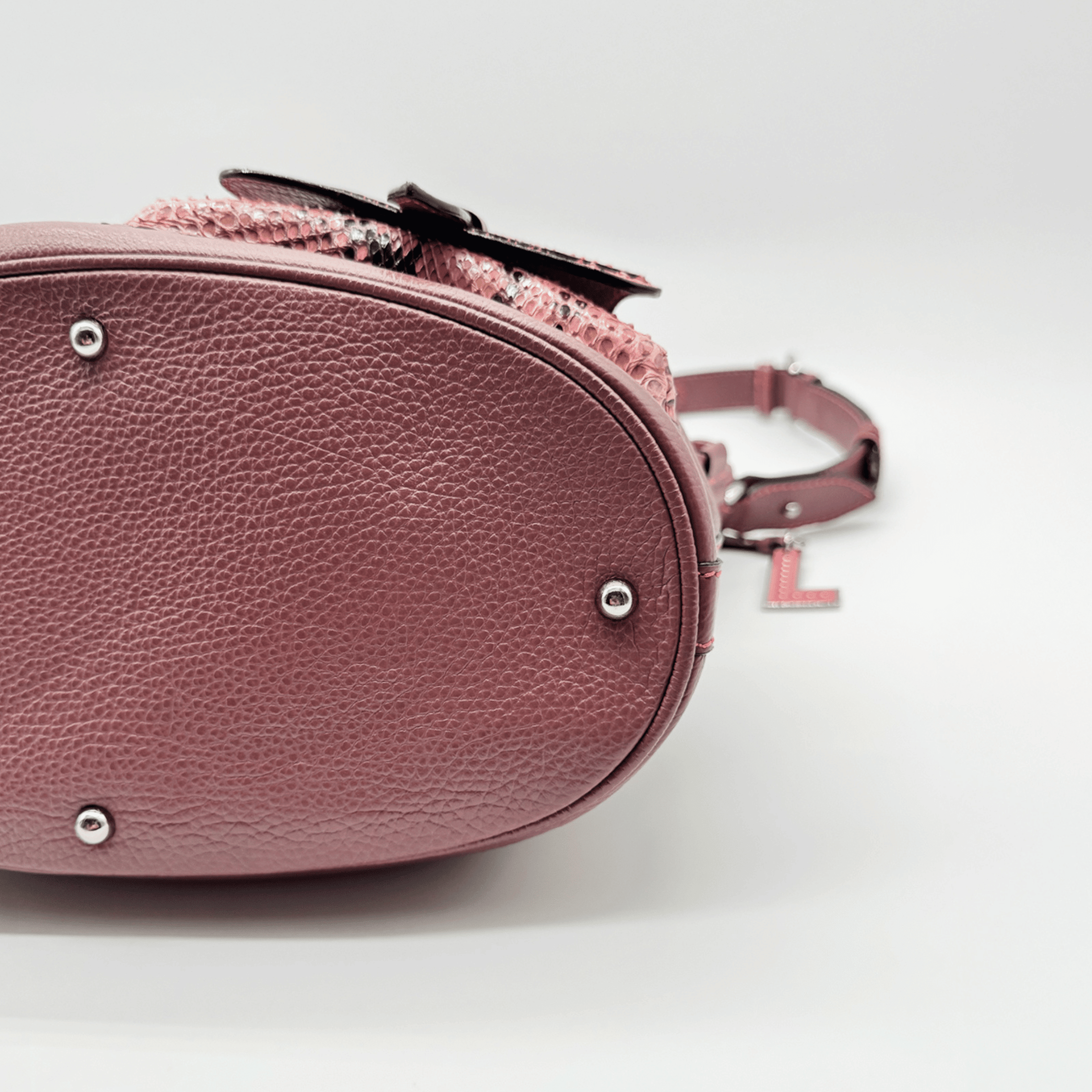 SAC SEAU LANCEL PREMIER FLIRT TAILLE M EN CUIR GRAINÉ ROSE - La Belle Boutique