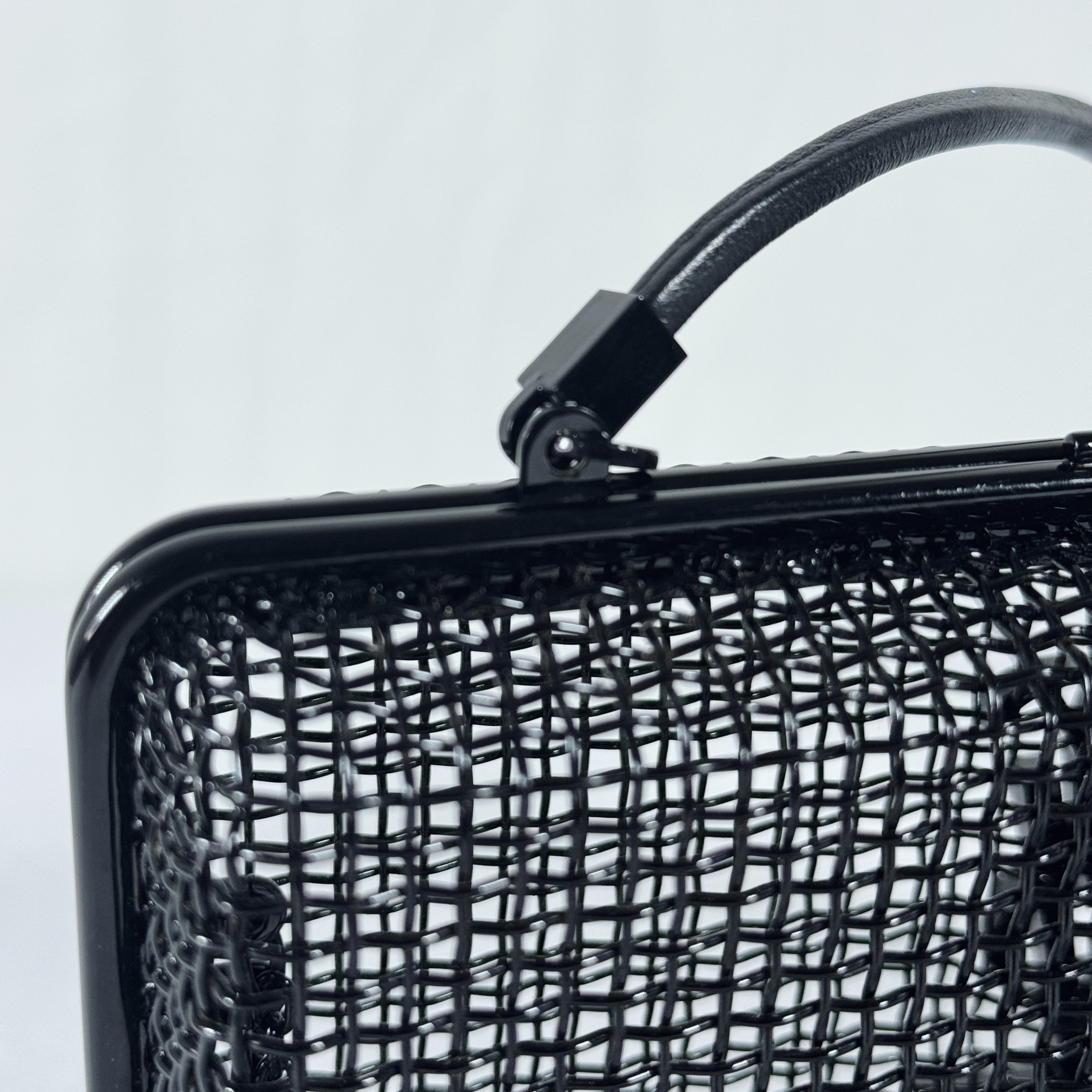 SAC BANDOULIERE SAINT LAURENT EVENING CAGE - METAL NOIR MAT