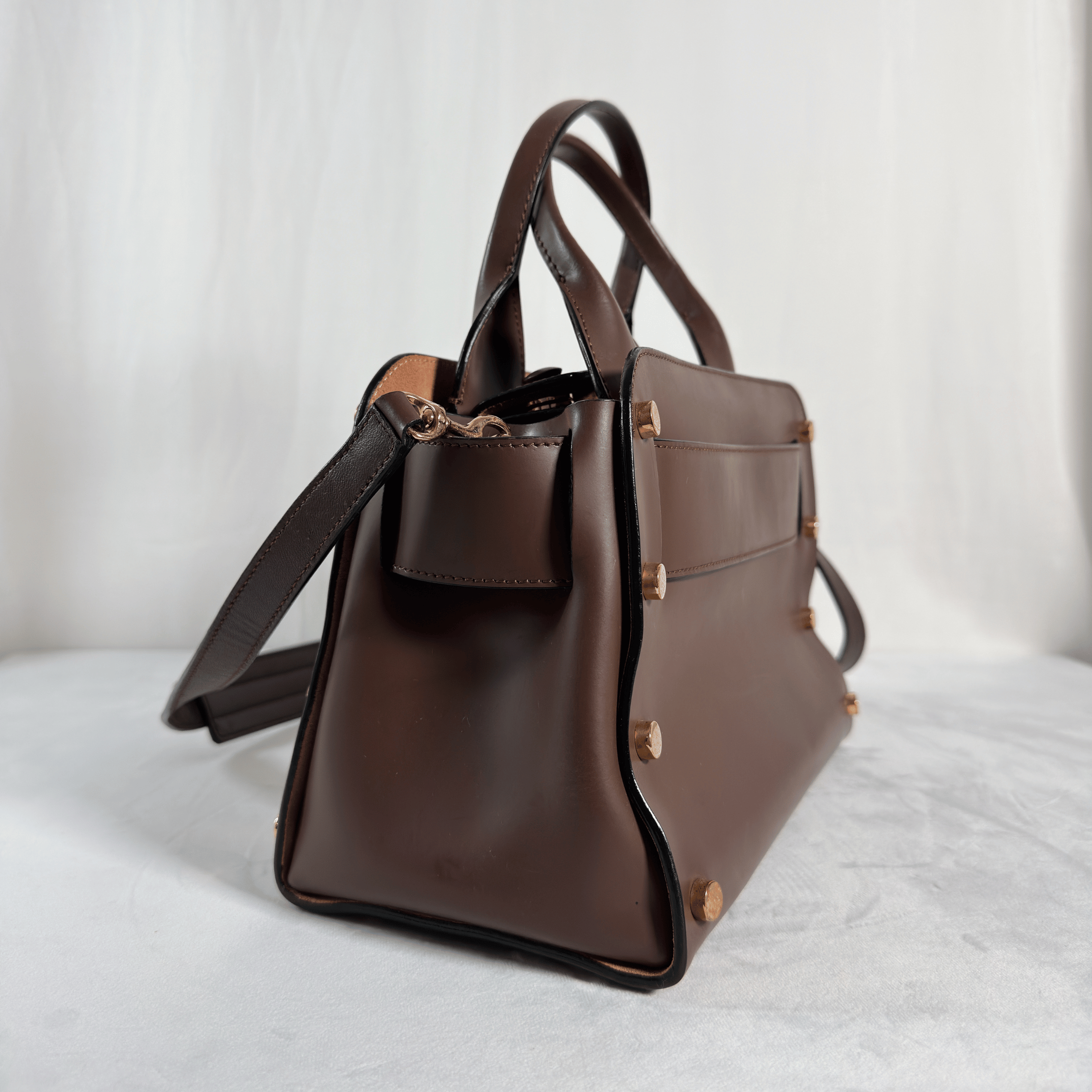 SAC BANDOULIERE JIMMY CHOO - CUIR LISSE MARRON