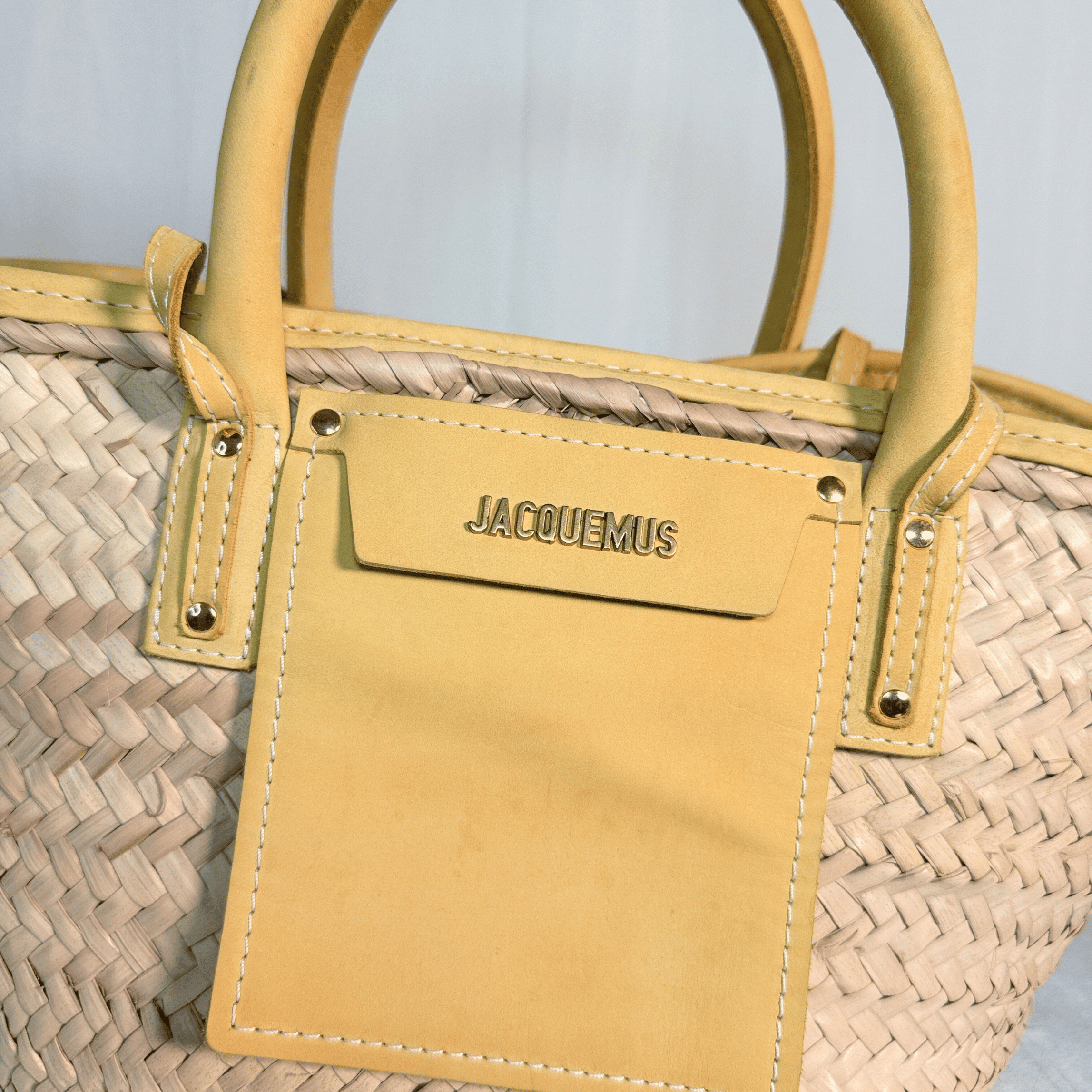PANIER JACQUEMUS LE SOLI – PAILLE ET CUIR - La Belle Boutique