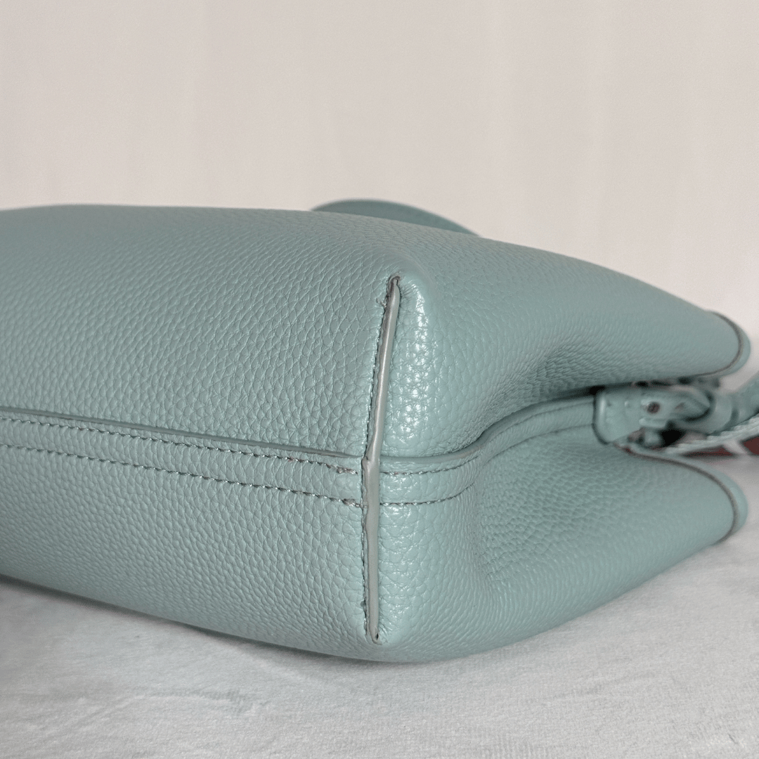 EMPORIO ARMANI - MY EA MINI - CUIR GRAINE BLEU CELADON