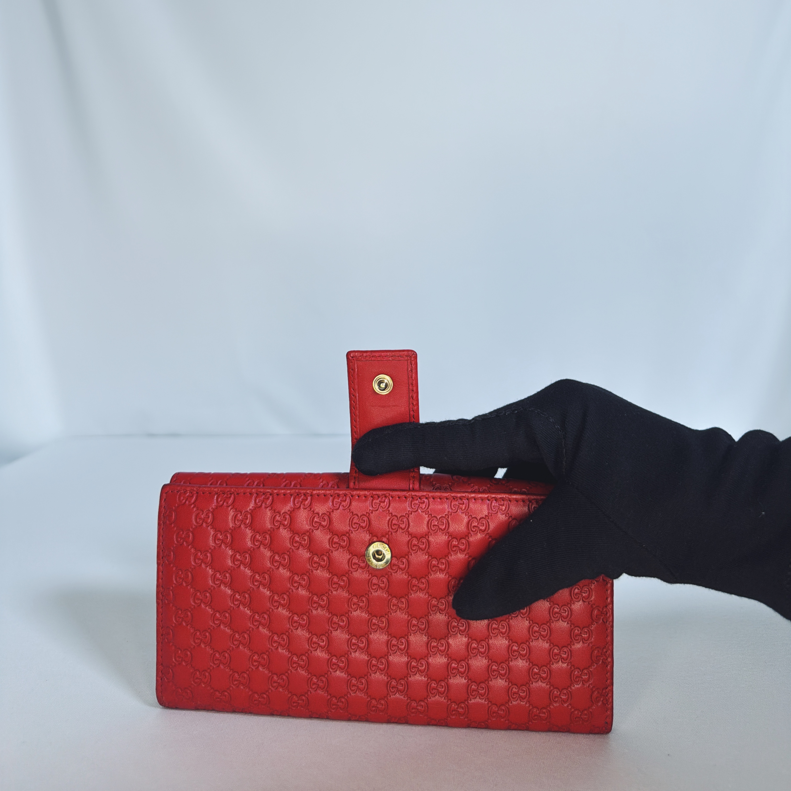 Pochette/ Portefeuille Gucci Guccissima rouge