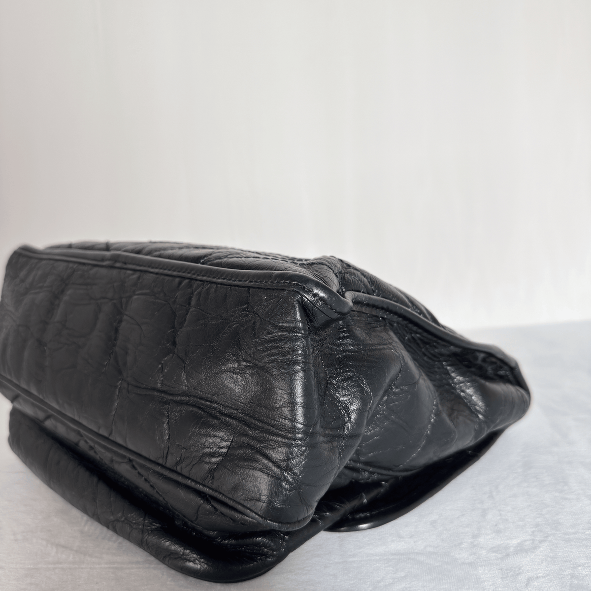 SAINT LAURENT - NIKI MEDIUM - CUIR VIEILLI NOIR - BIJOUTERIE ALL BLACK