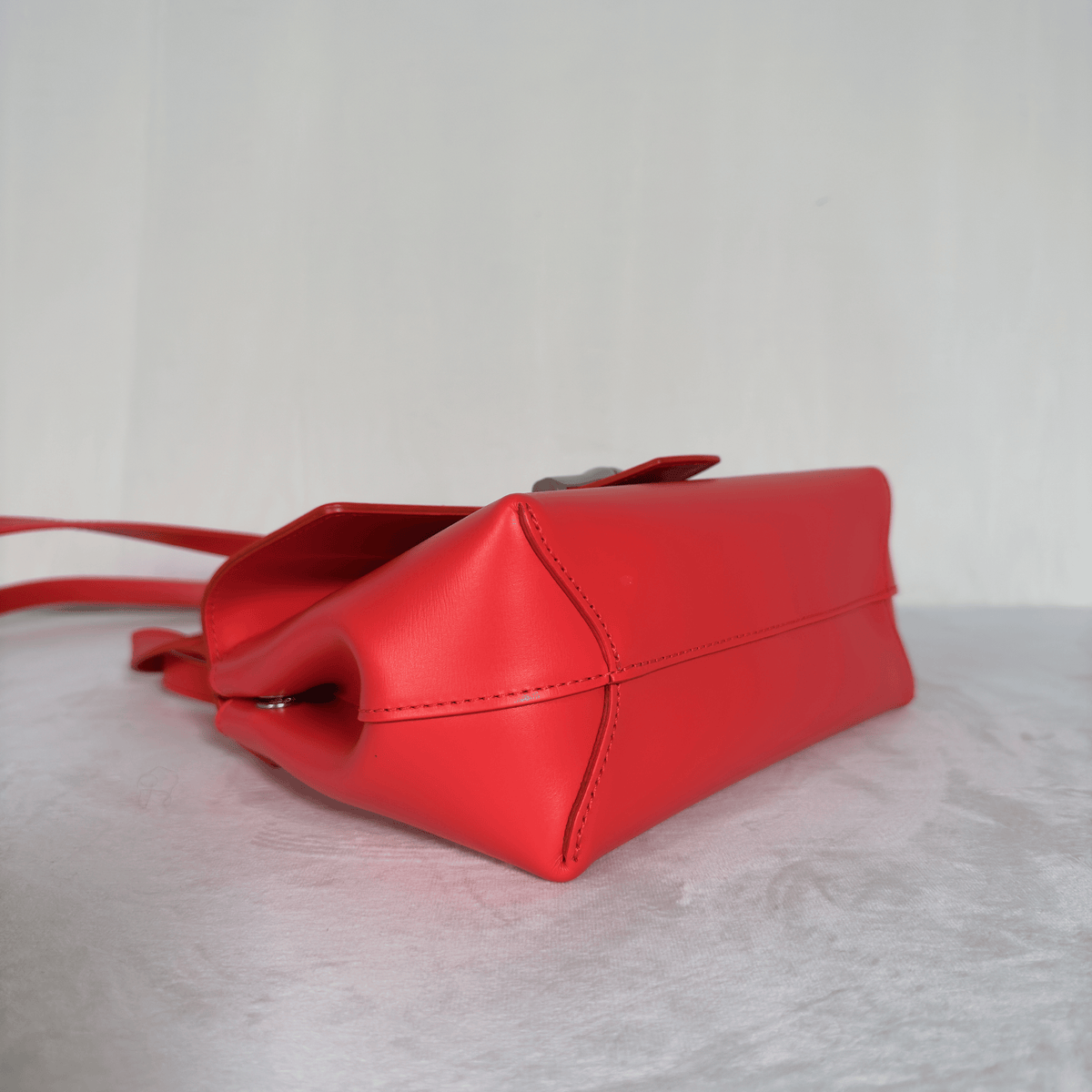 LONGCHAMP - ROSEAU BOX S - CUIR LISSE COQUELICOT