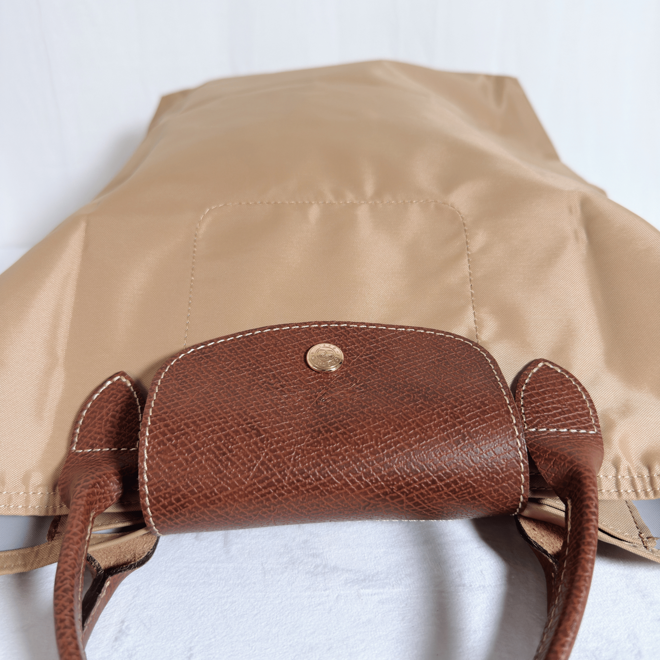 SAC CABAS LONGCHAMP LE PLIAGE ORIGINAL - TOILE BEIGE / FORMAT VERTICAL