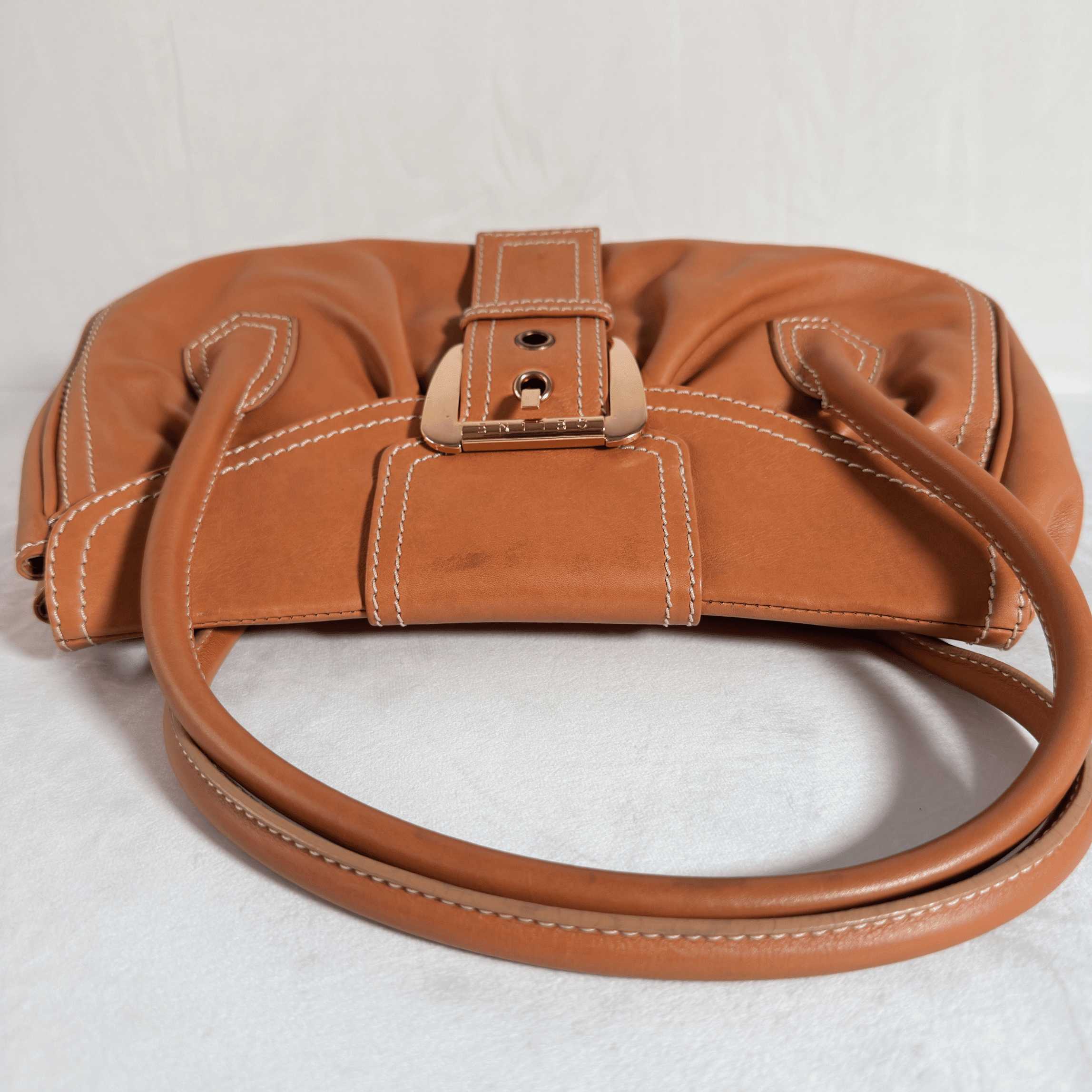 SAC CELINE BOOGIE BAG - CUIR LISSE CAMEL - VINTAGE - La Belle Boutique