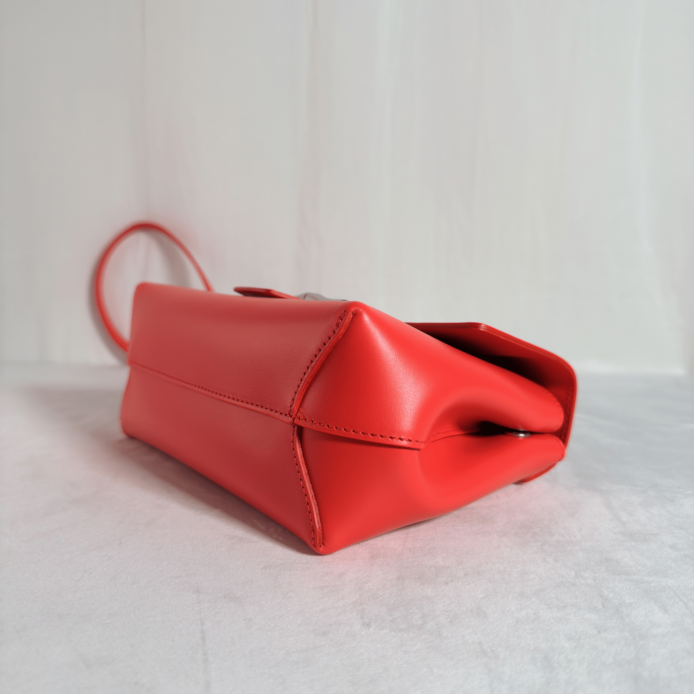 SAC LONGCHAMP LE ROSEAU BOX - CUIR LISSE COQUELICOT - La Belle Boutique