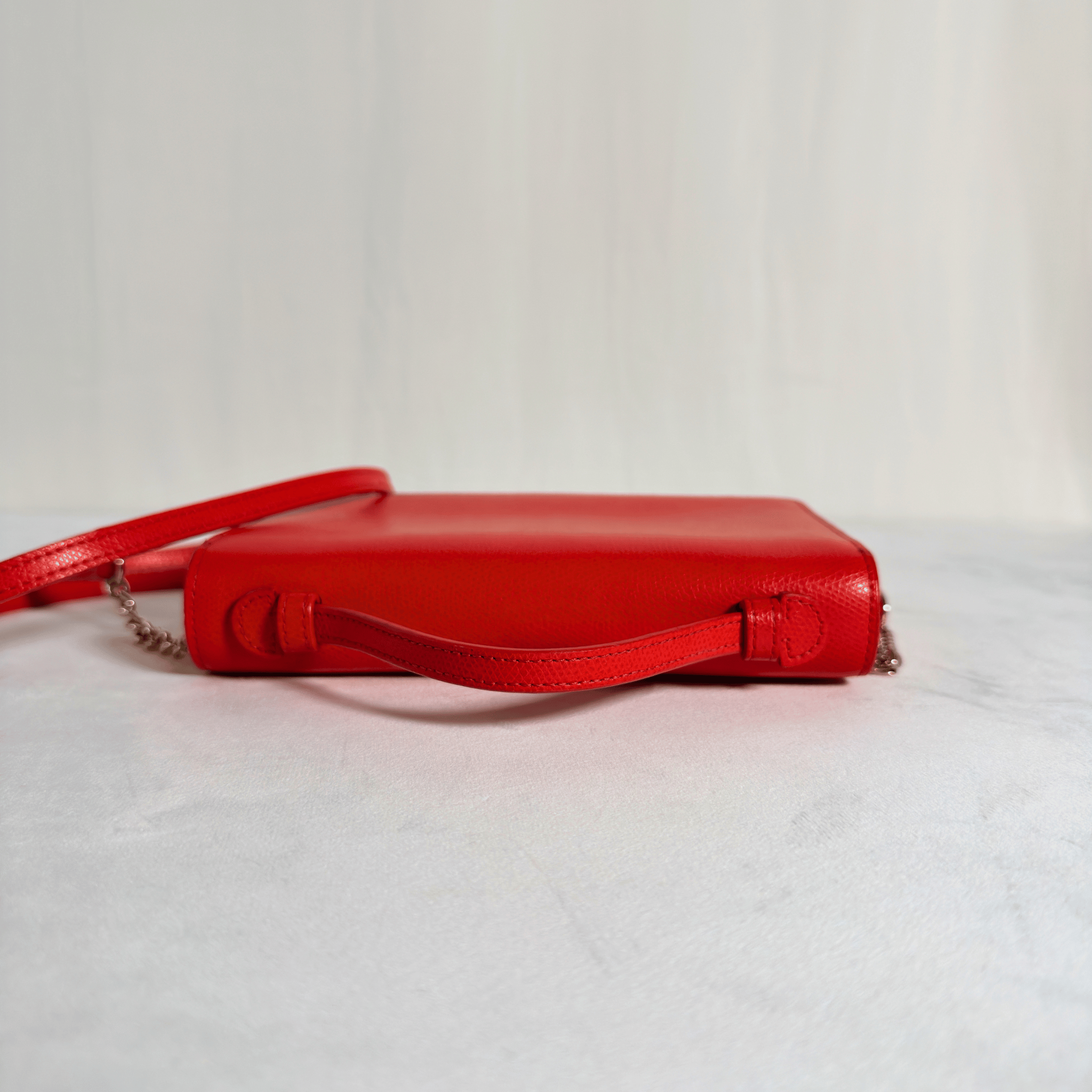 FURLA - MINI BAG - CUIR GRAINE ROUGE